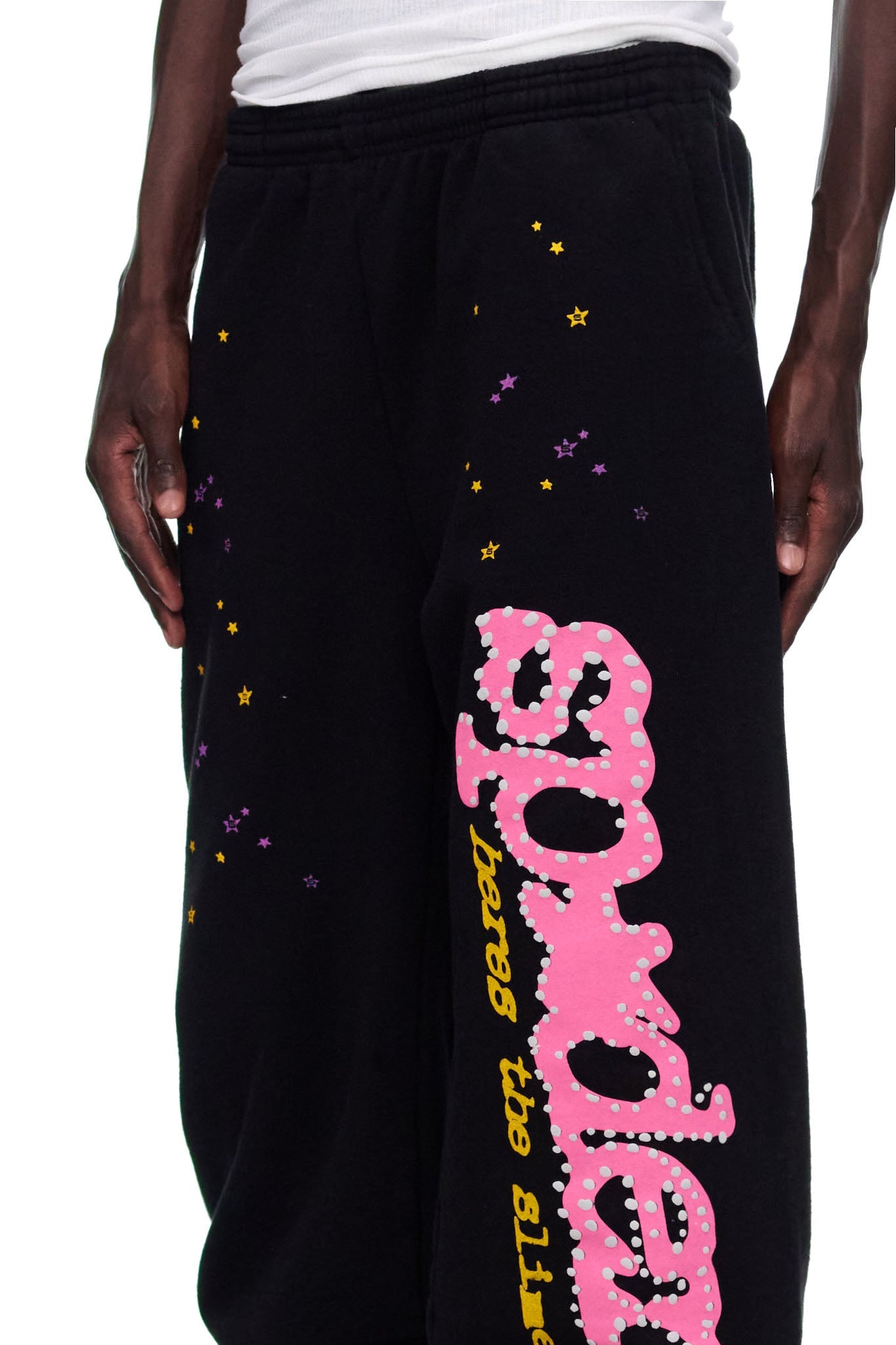 SP5DER P*NK V2 Sweatpant in Black