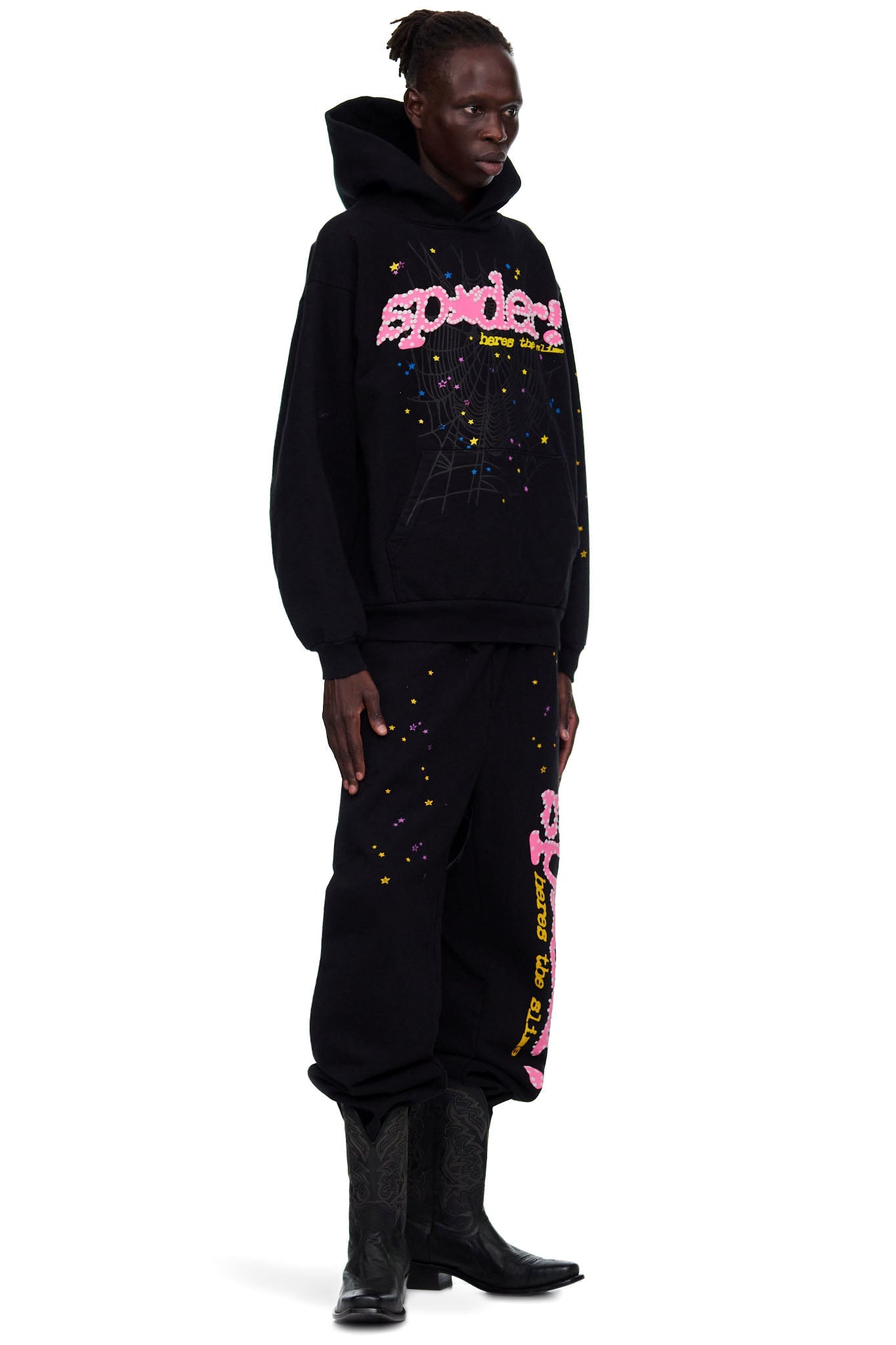 SP5DER P*NK V2 Sweatpant in Black
