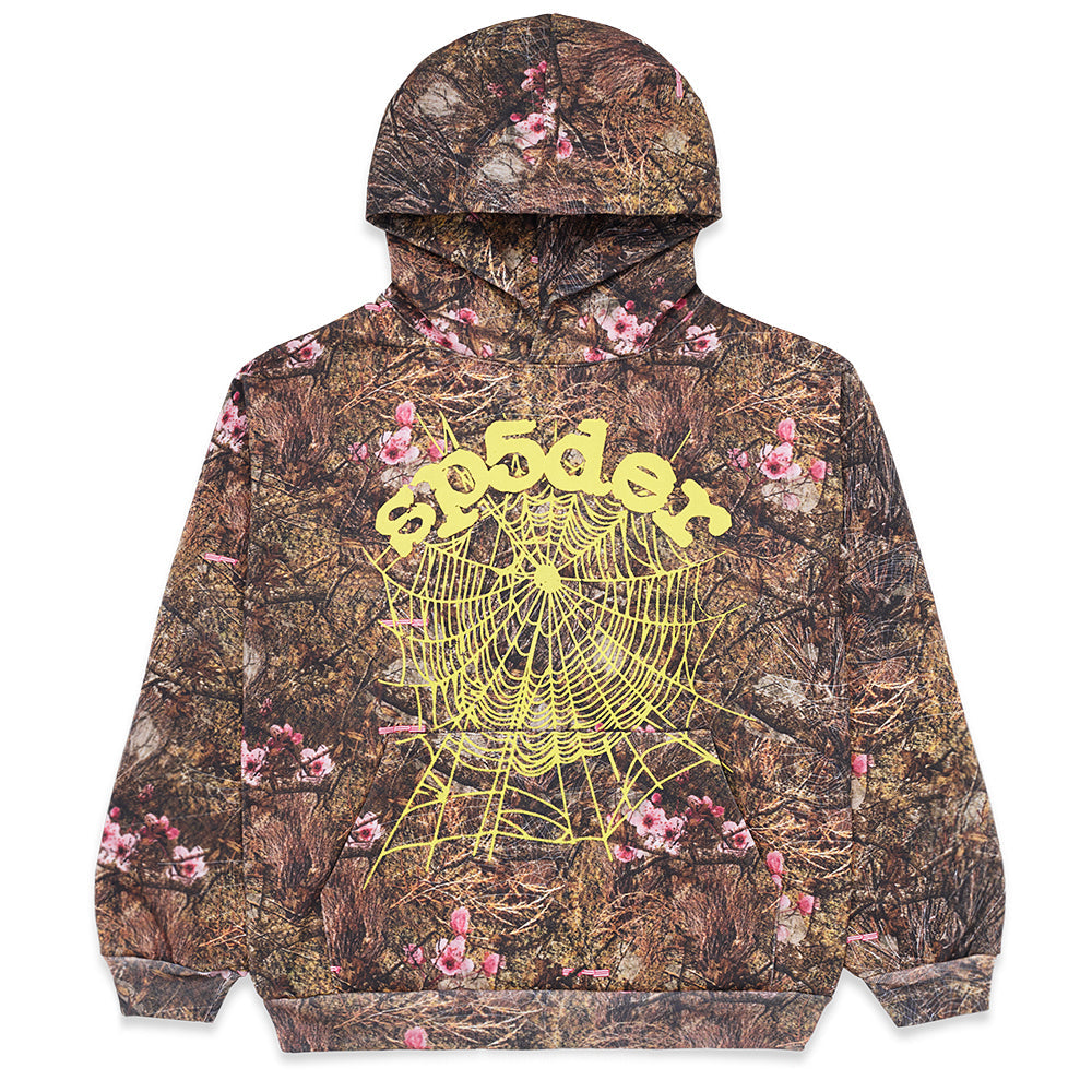 SP5DER OG Web Hoodie - Real Tree Camo - Front View