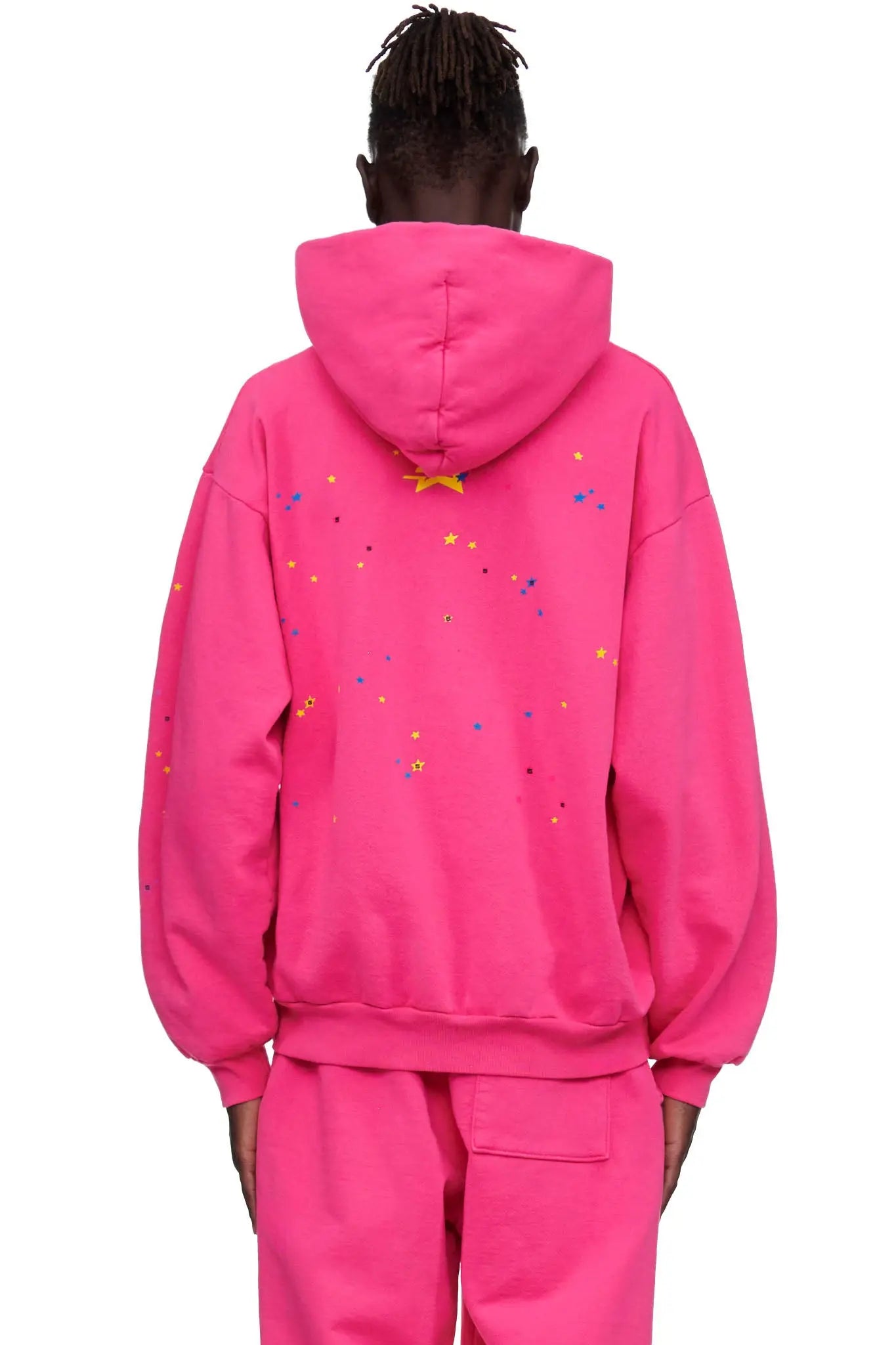 SP5DER Punk V2 Graphic Hoodie - Magenta - Detail View 3