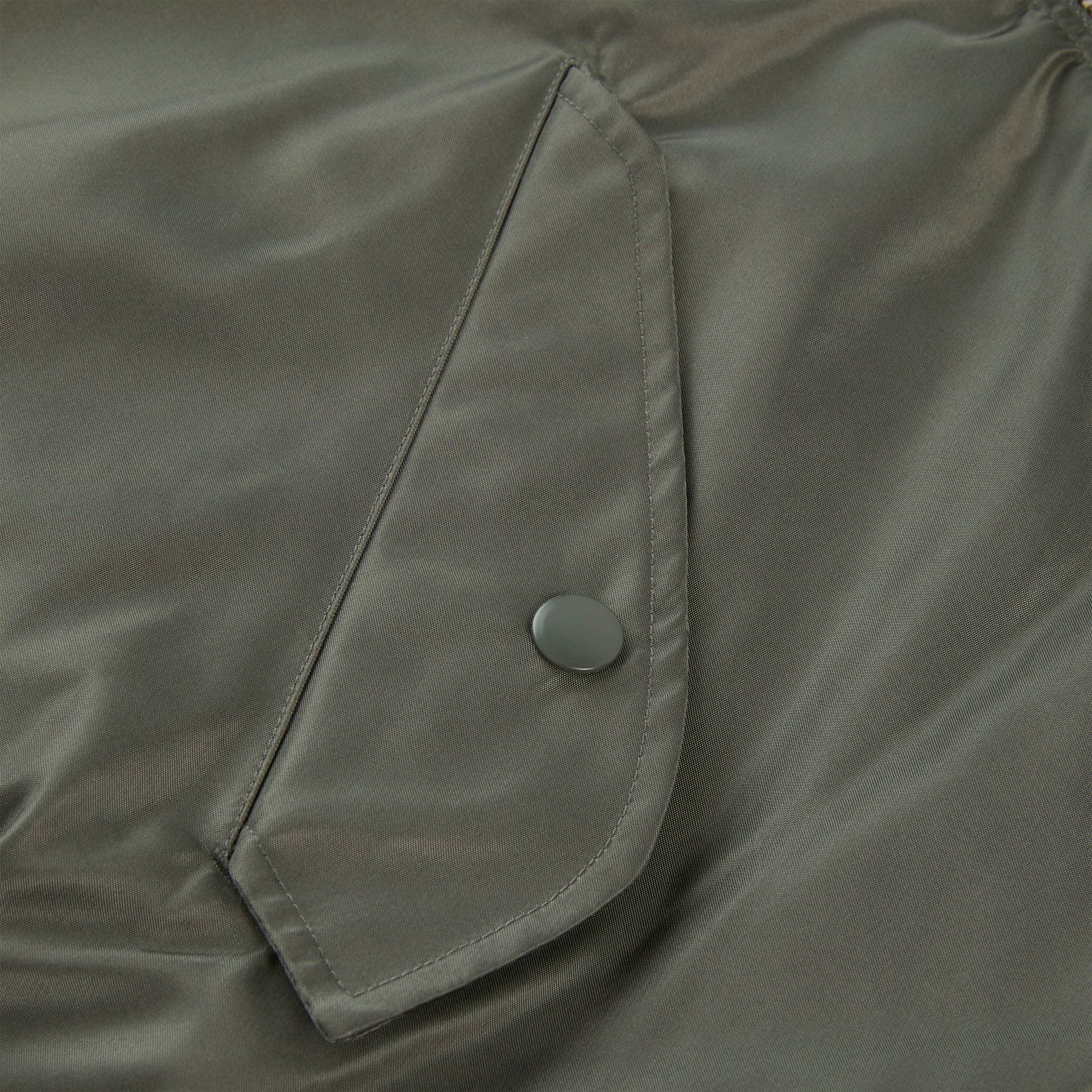 Interior view of SP5DER Flight Jacket in Army Green