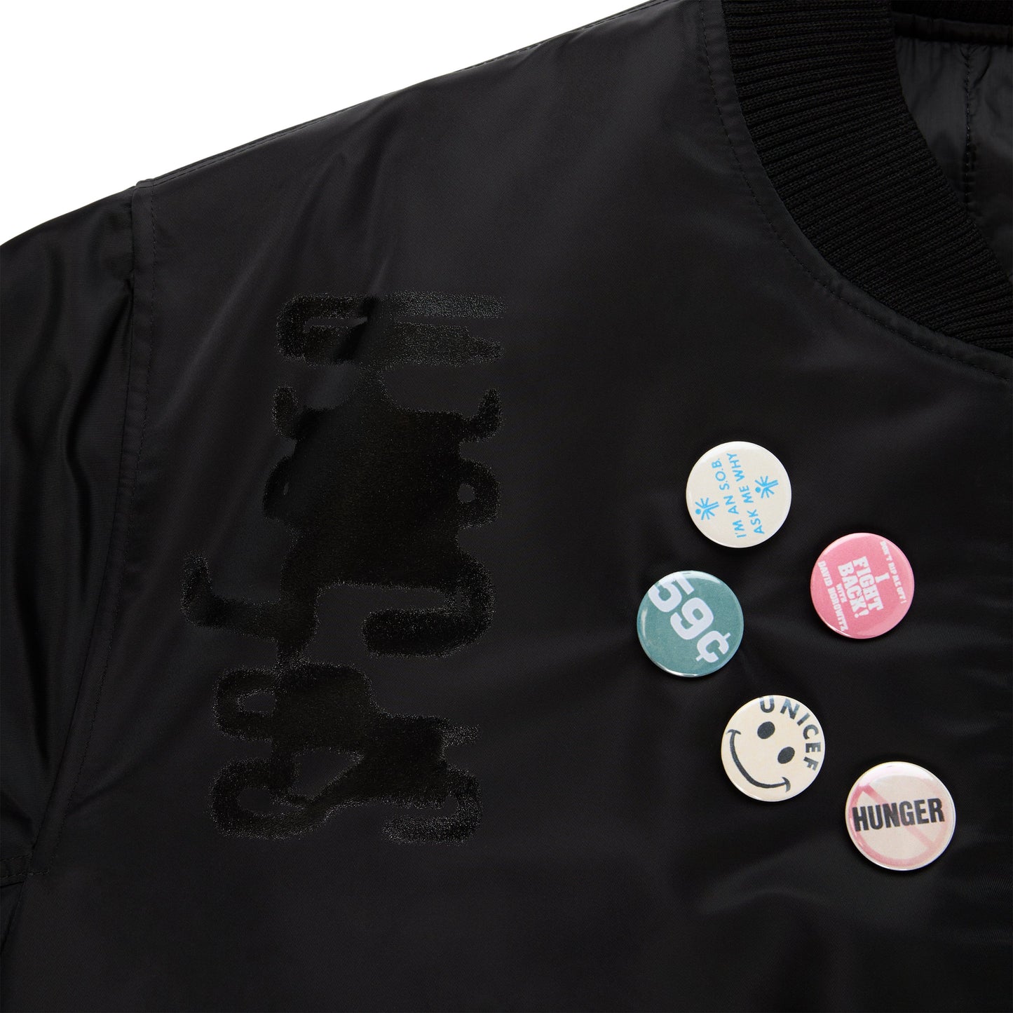 SP5DER Vet Bomber Jacket in Black