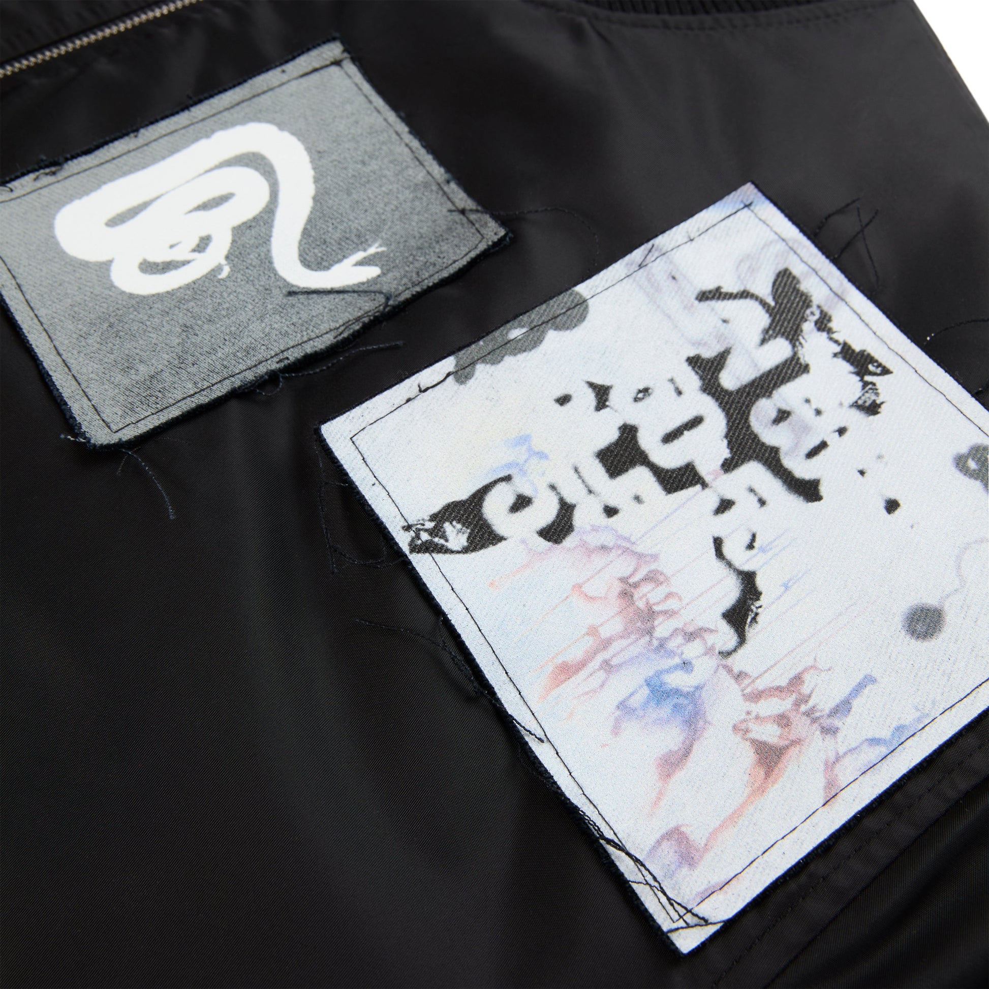 Full look view of SP5DER Vet Bomber Jacket in Black