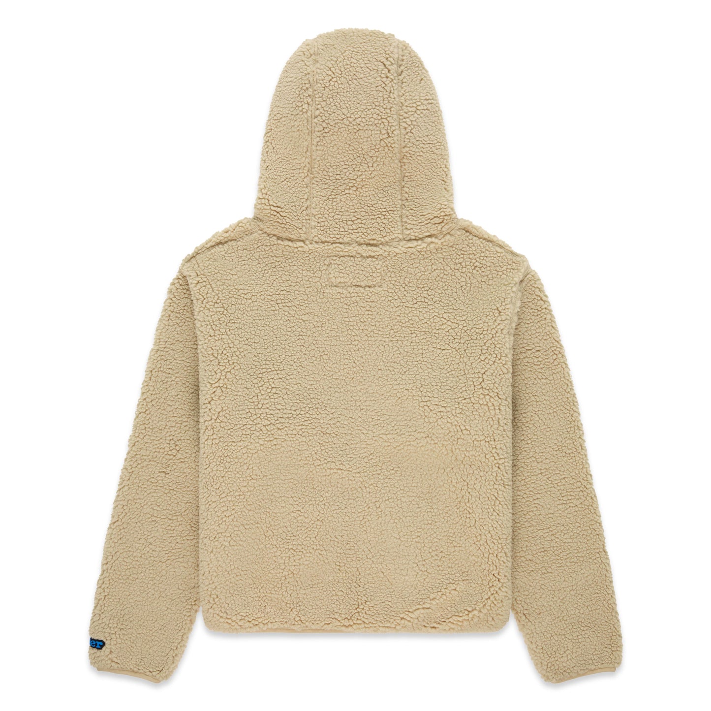Back view of SP5DER Teddy Fleece Zip-Up in Brown