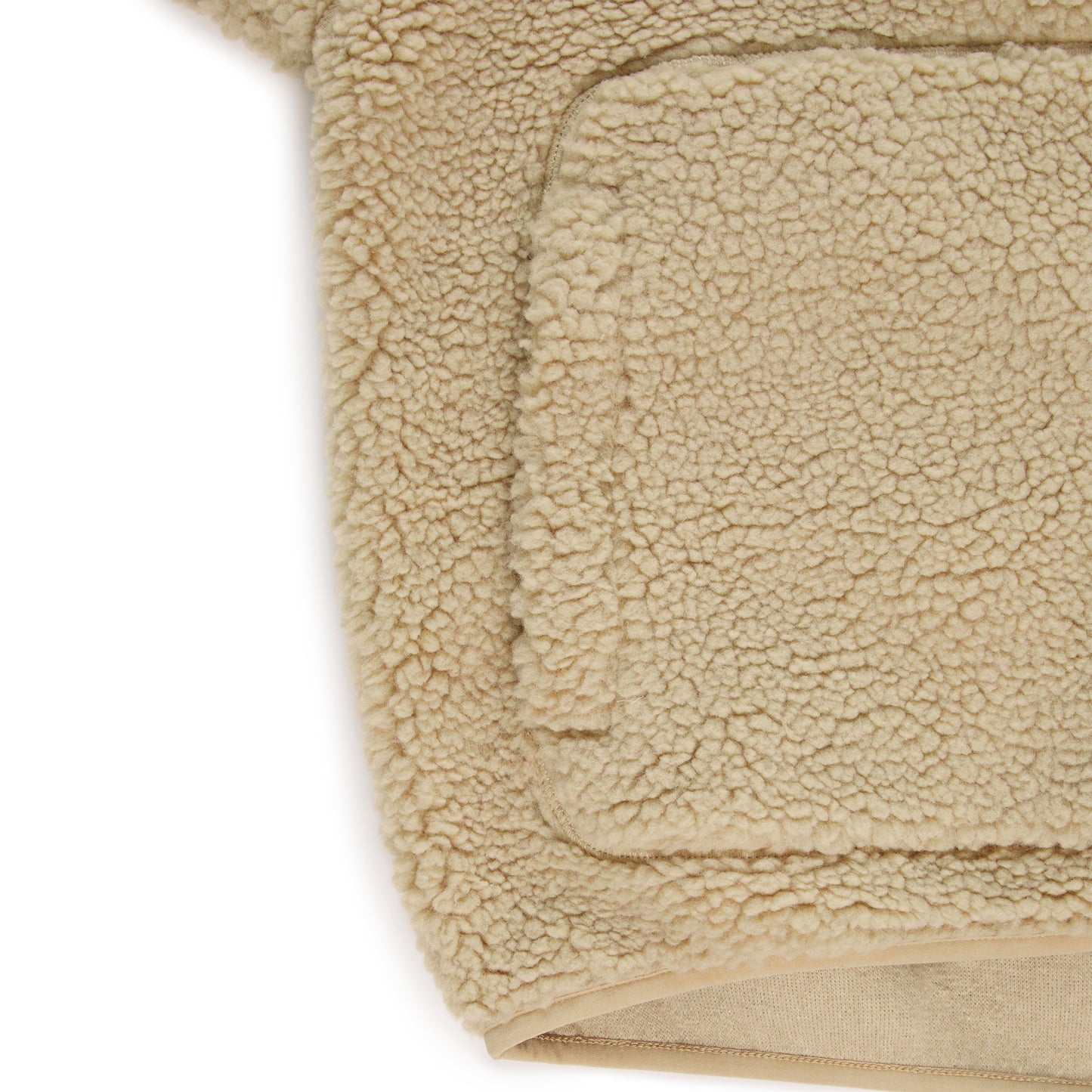 Additional angle view of SP5DER Teddy Fleece Zip-Up in Brown