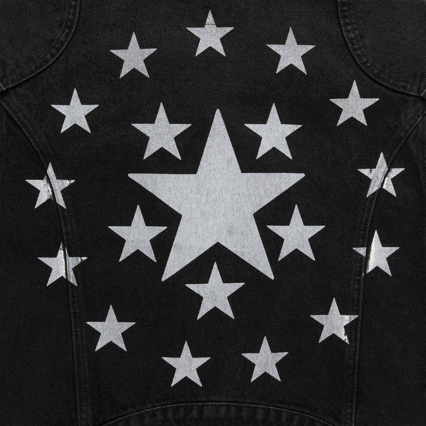 Interior view of SP5DER Motorsport Denim Jacket in Black