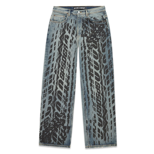 SP5DER Burnout Denim in Indigo