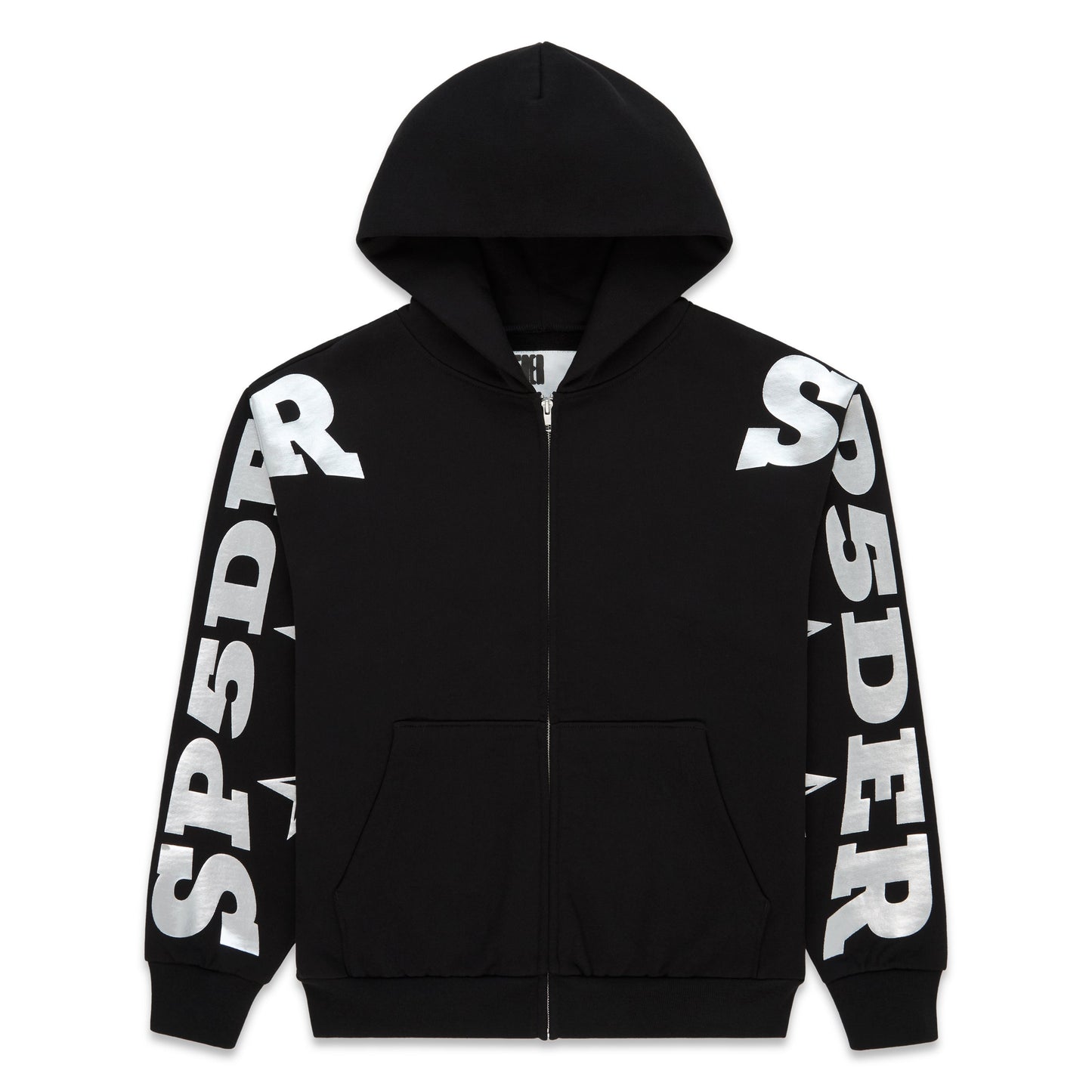 SP5DER MX555 Full-Zip Hoodie – Black - Front View