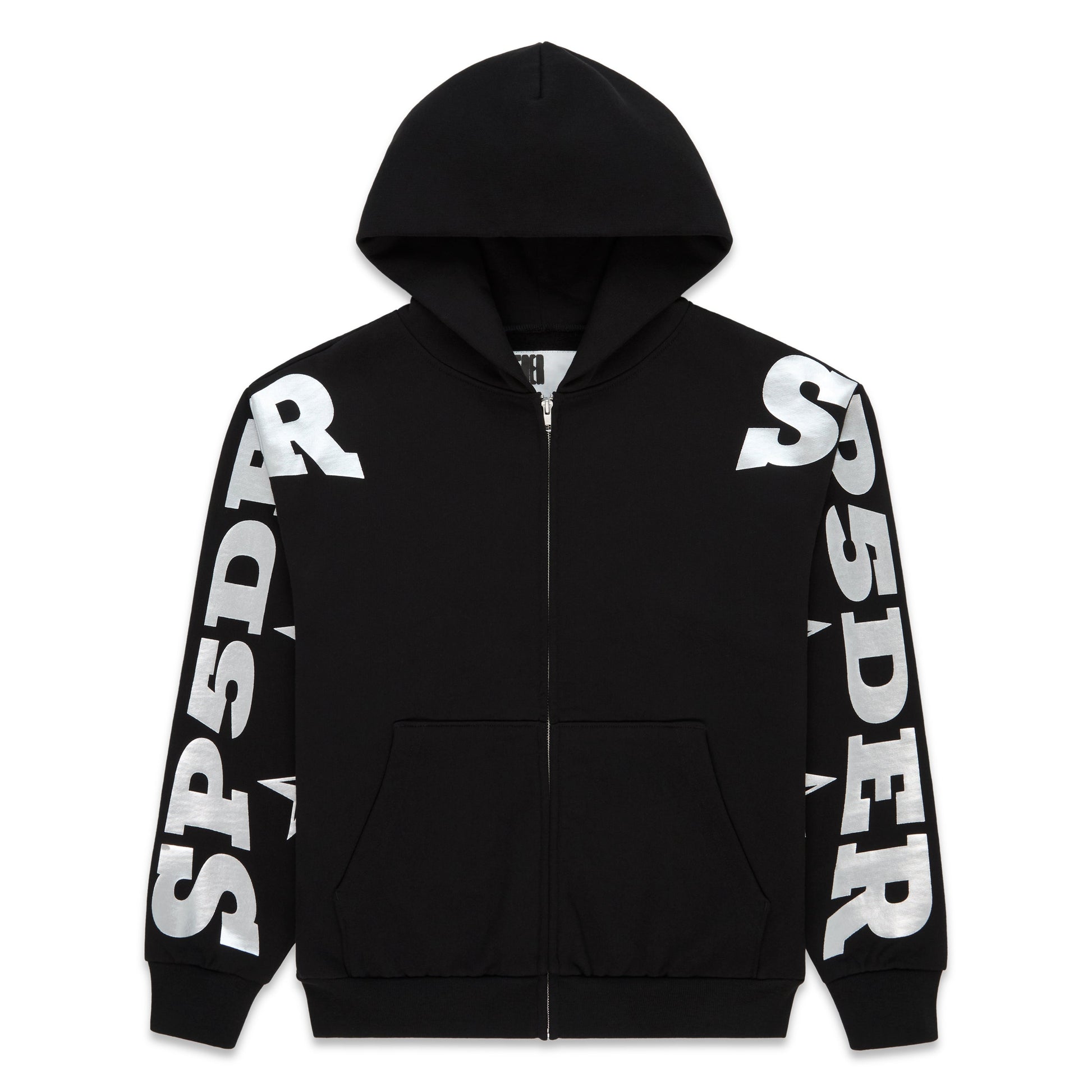 SP5DER MX555 Full-Zip Hoodie – Black - Front View