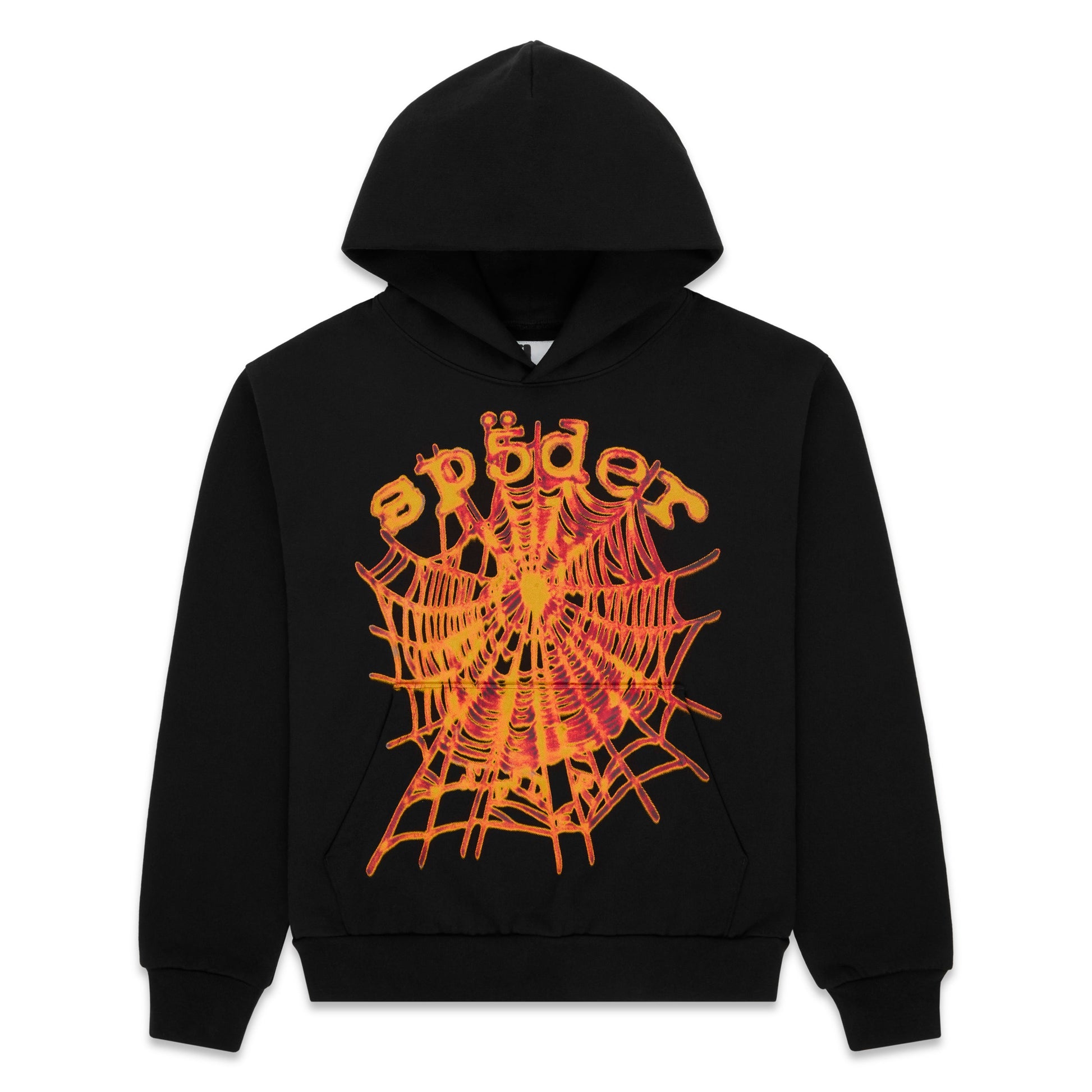 SP5DER OG Web V2 Hoodie - Black - Front View