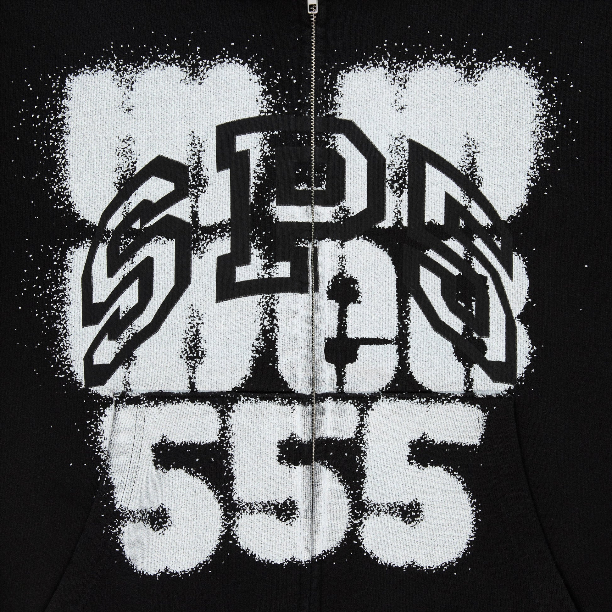 SP5DER 555 Full-Zip Hoodie – Black - Detail View 3