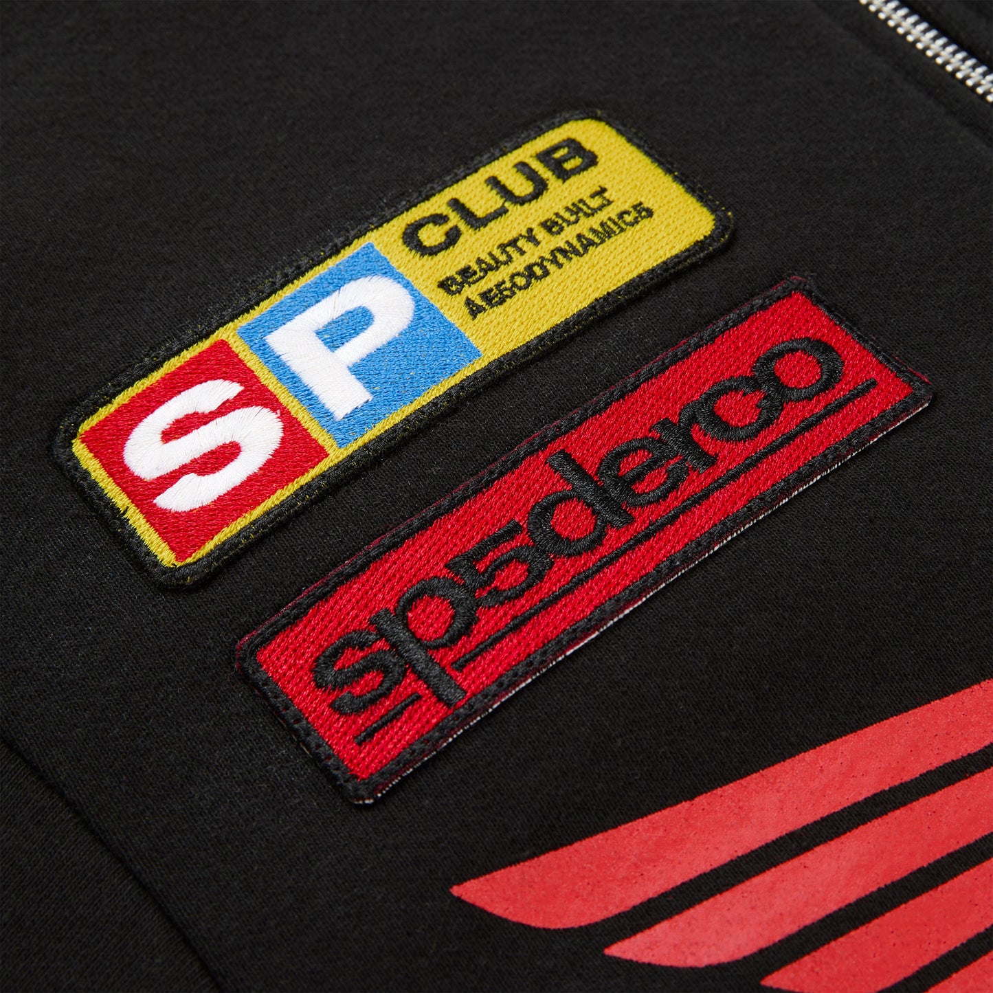 SP5DER GT Full-Zip Hoodie – Black - Detail View 2