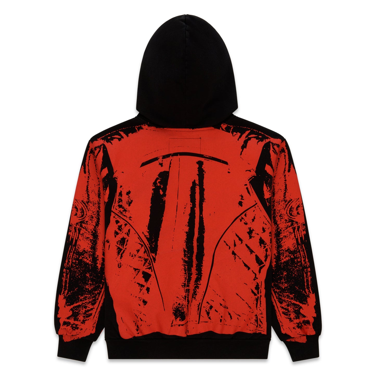 SP5DER JP5 Moto Full-Zip Hoodie – Black - Back View