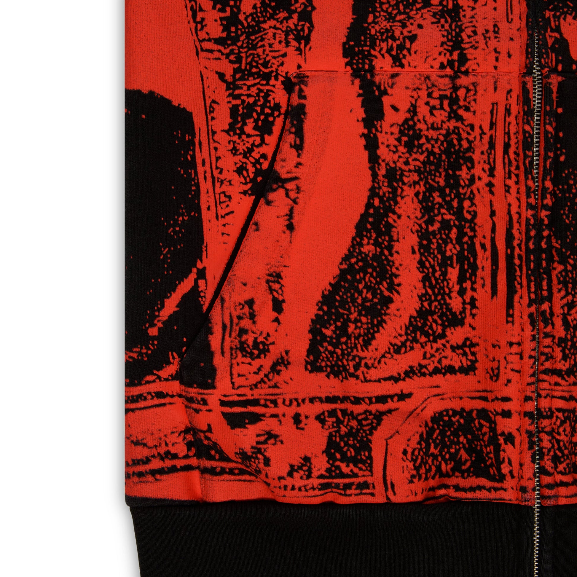 SP5DER JP5 Moto Full-Zip Hoodie – Black - Detail View 2