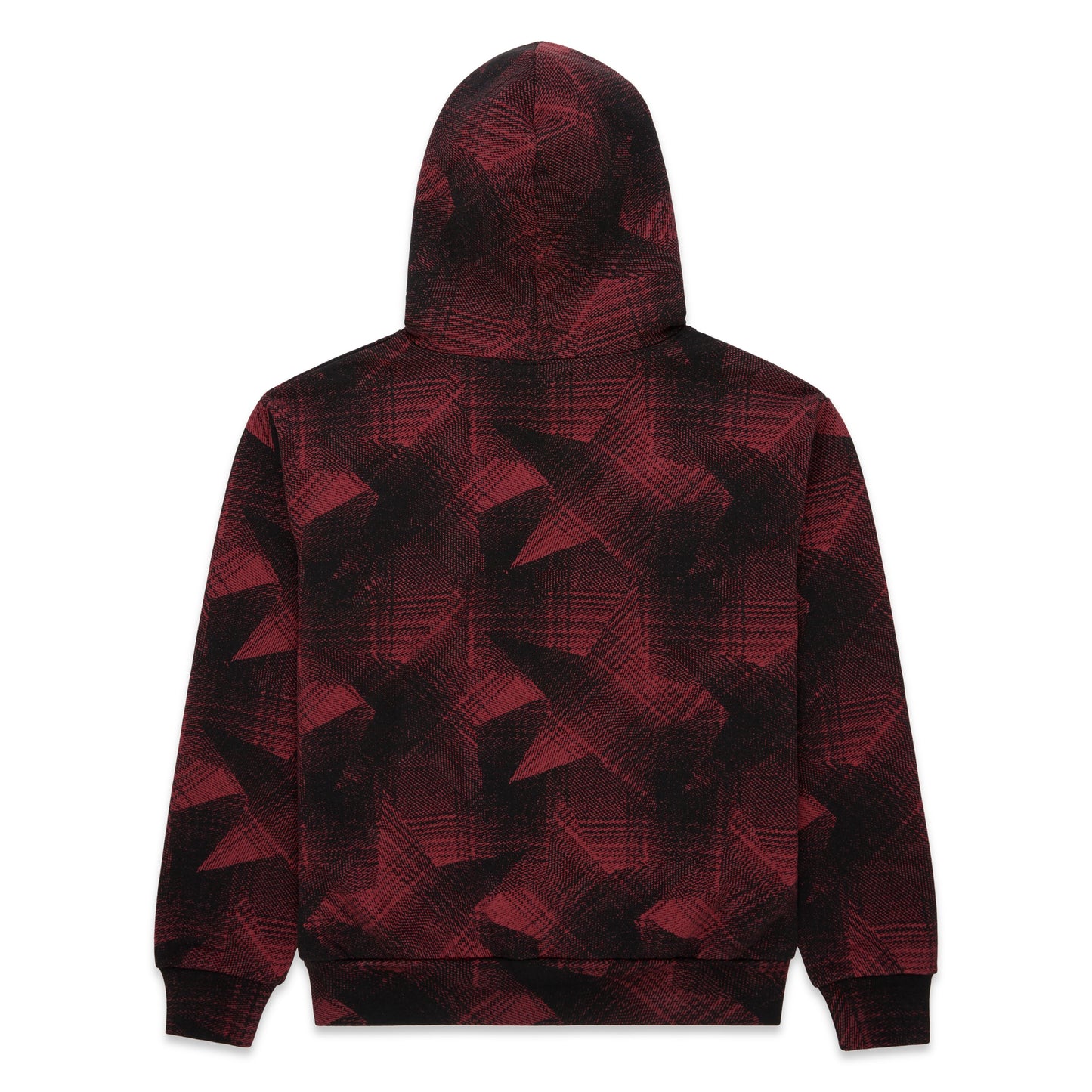 SP5DER Plaid Splatter Hoodie - Black - Back View