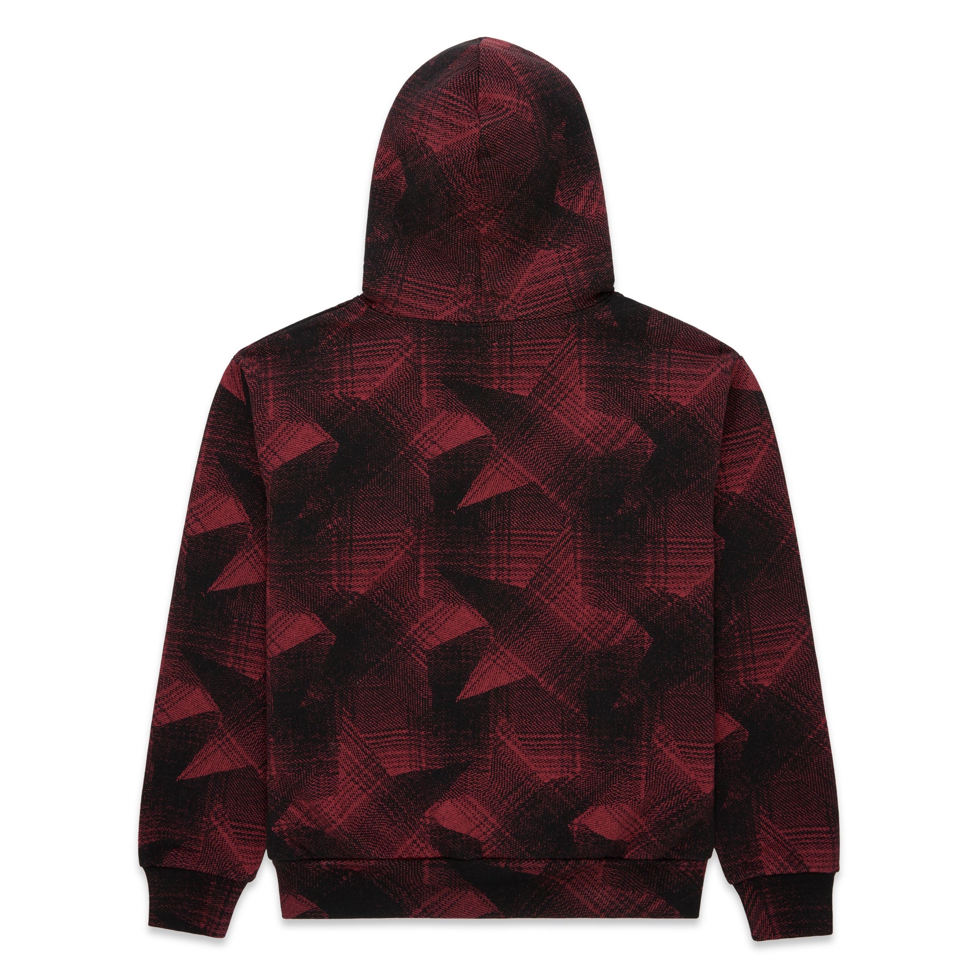SP5DER Plaid Splatter Hoodie - Black - Back View