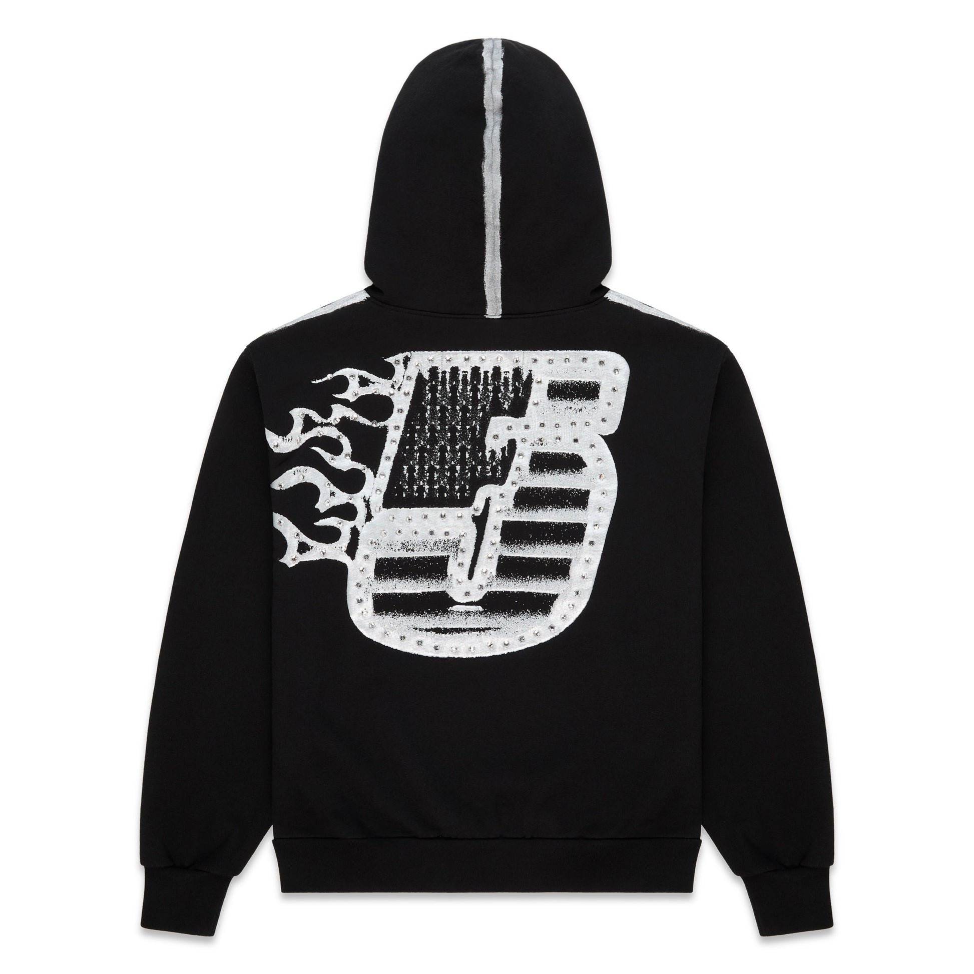 SP5DER Screaming Eagle Hoodie - Black - Back View