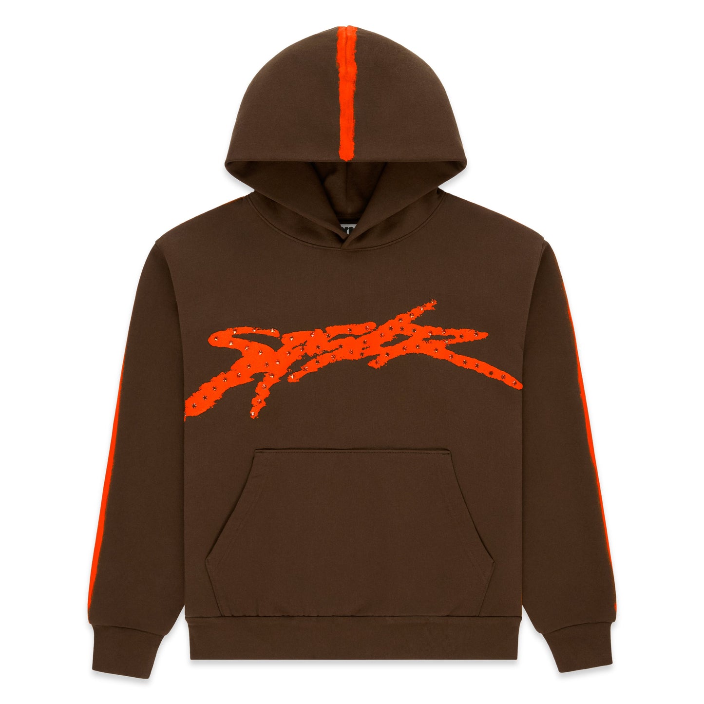 SP5DER Screaming Eagle Hoodie - Brown - Front View
