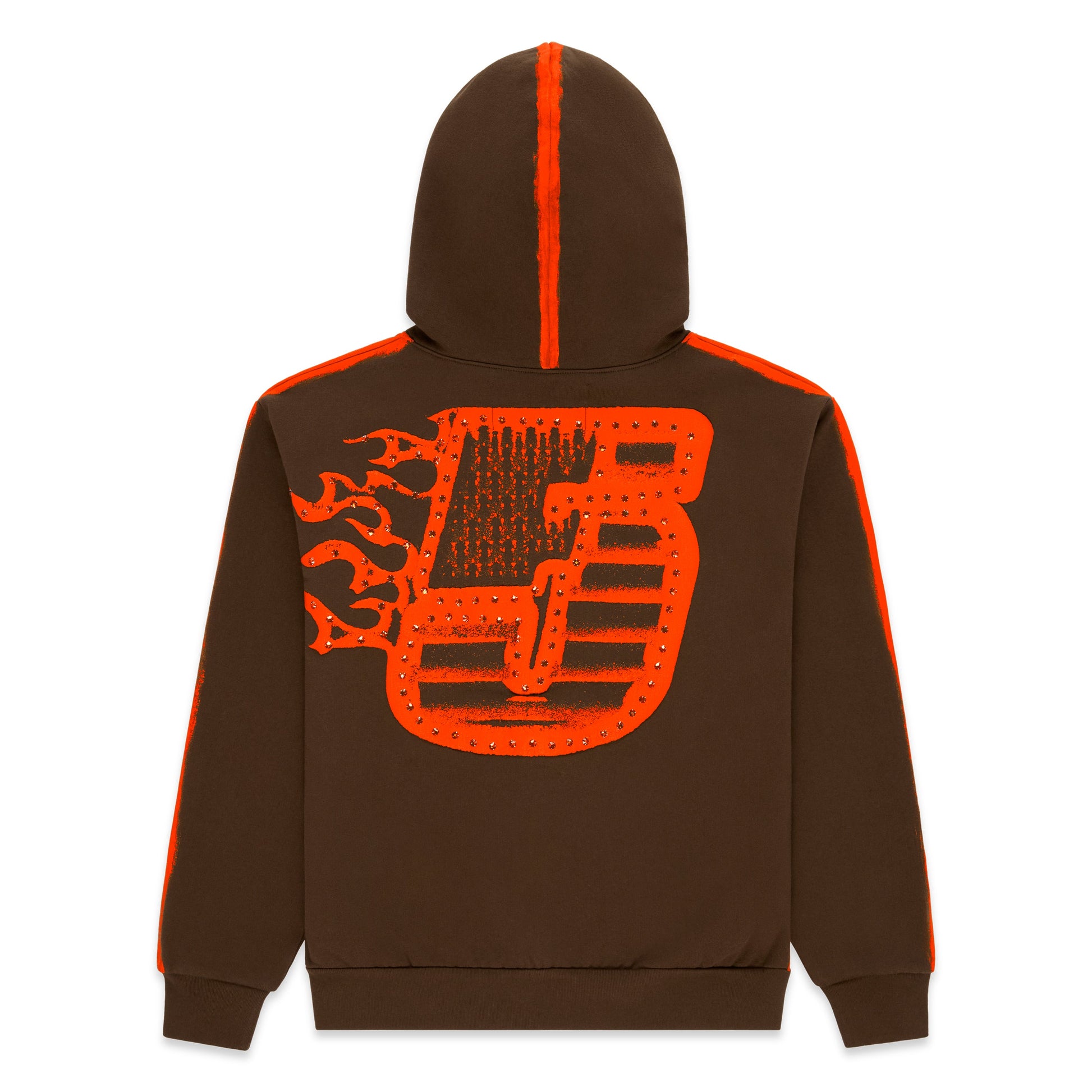 SP5DER Screaming Eagle Hoodie - Brown - Back View