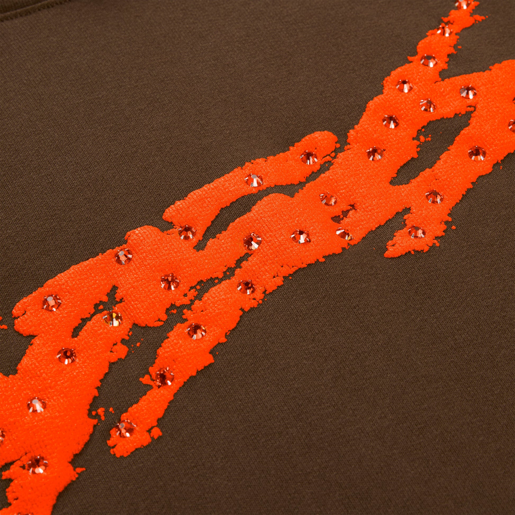 SP5DER Screaming Eagle Hoodie - Brown - Detail View 1