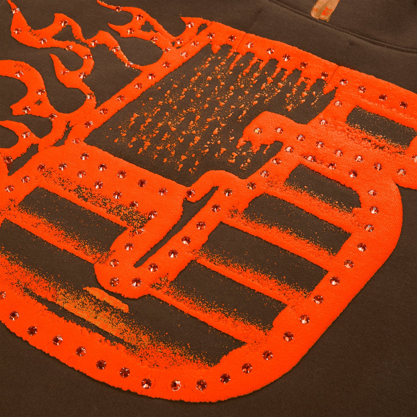 SP5DER Screaming Eagle Hoodie - Brown - Detail View 4