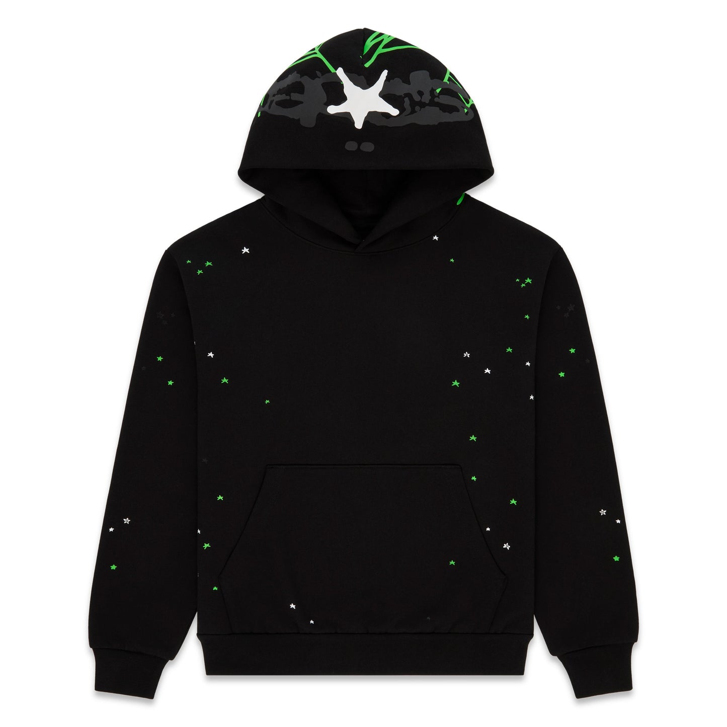 SP5DER Heavy Web Hoodie – Black - Front View