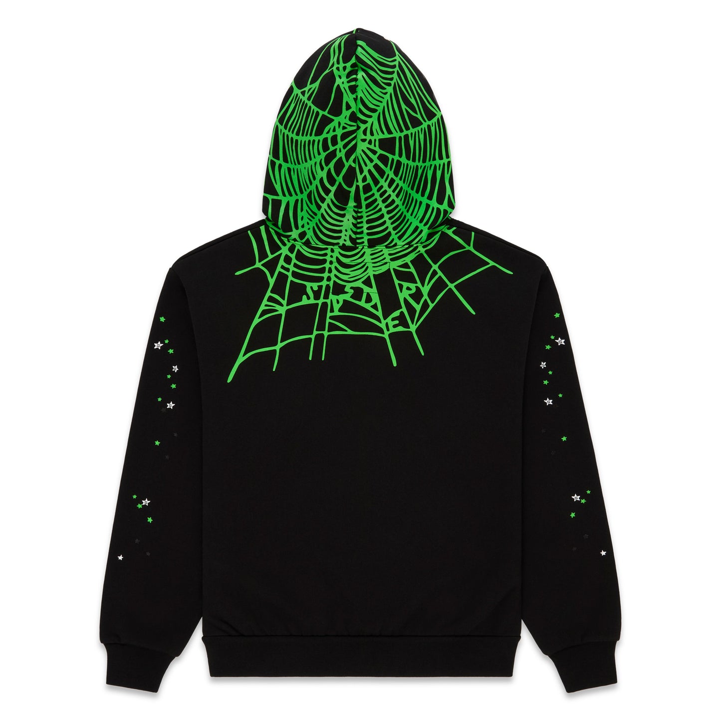 SP5DER Heavy Web Hoodie – Black - Back View