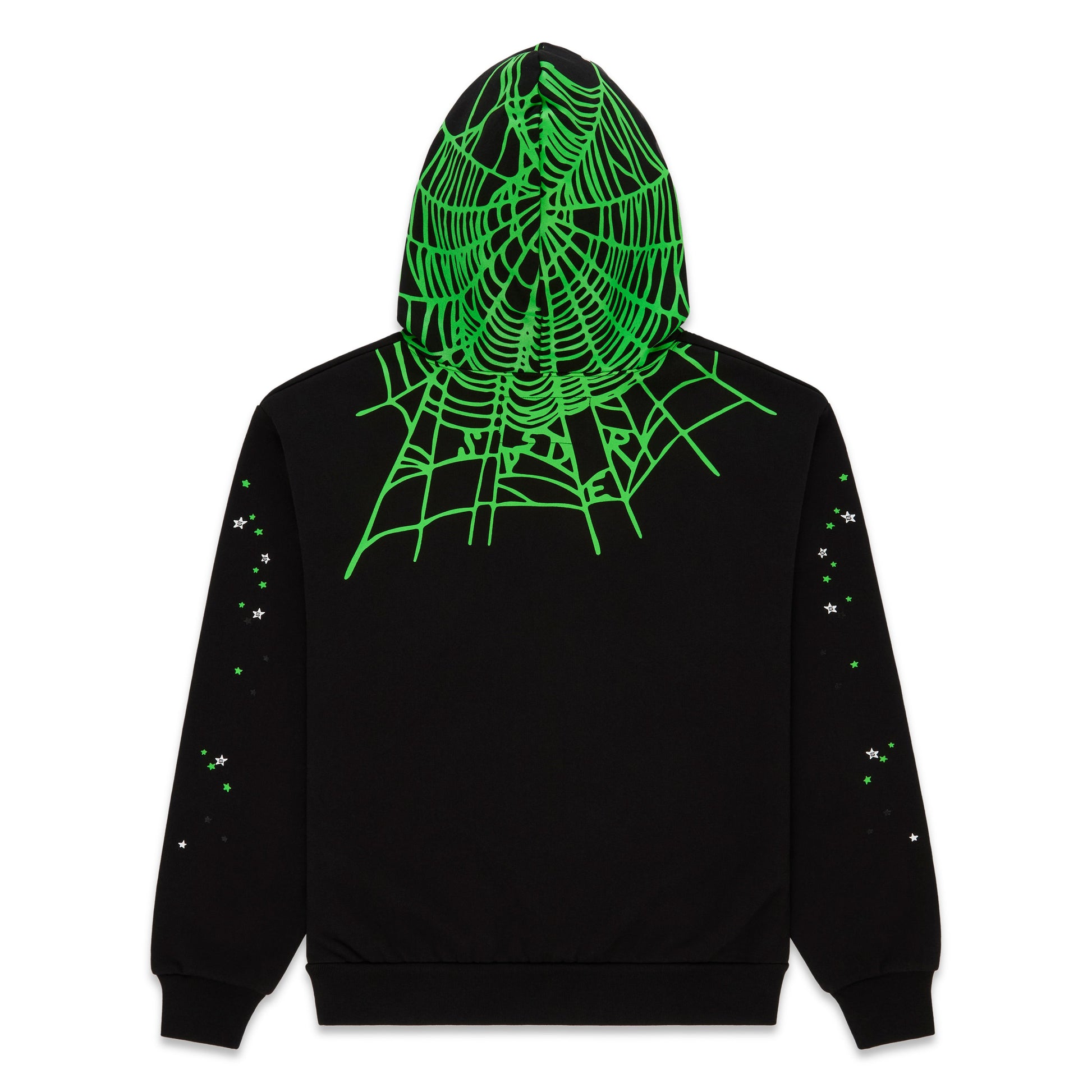 SP5DER Heavy Web Hoodie – Black - Back View
