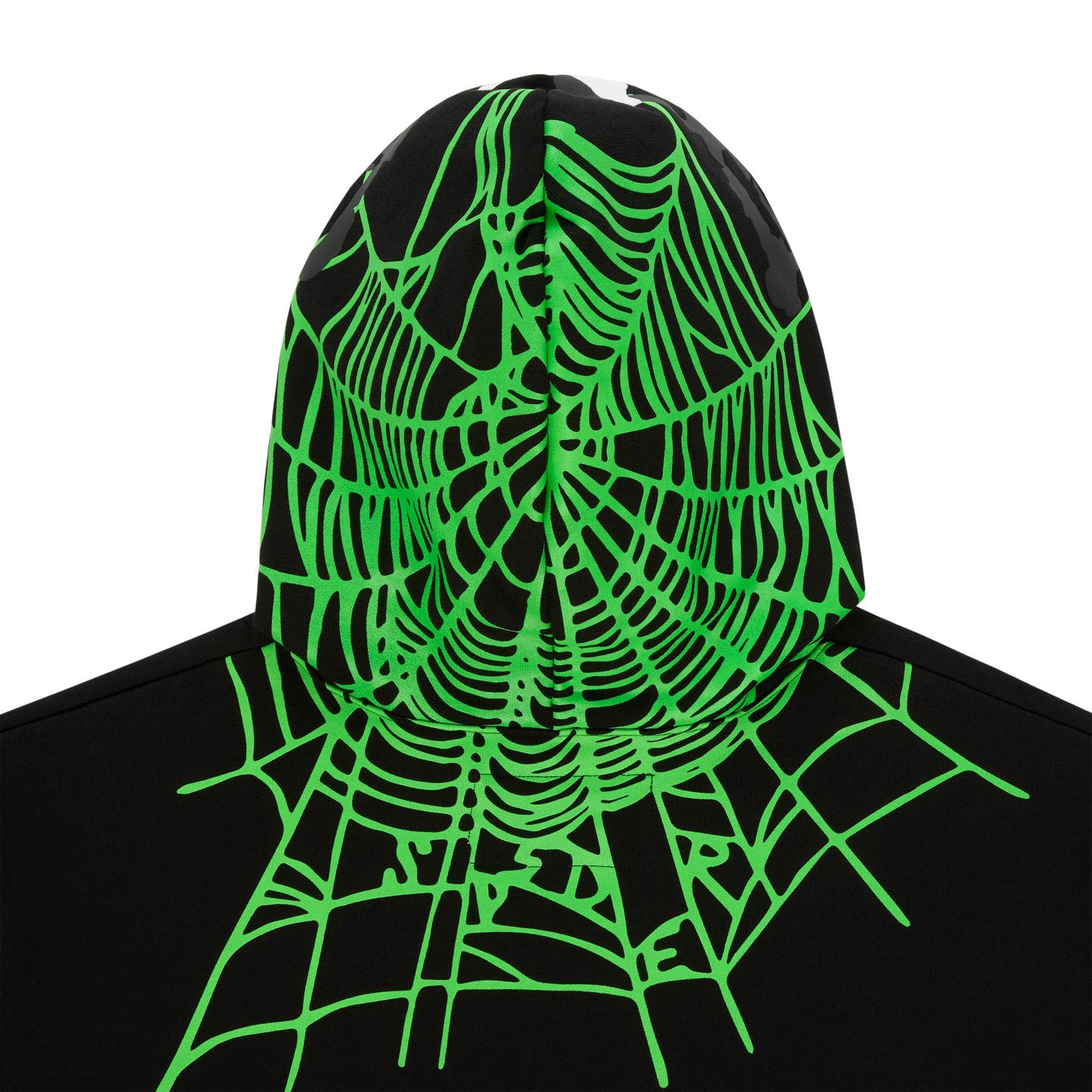 SP5DER Heavy Web Hoodie – Black - Detail View 2