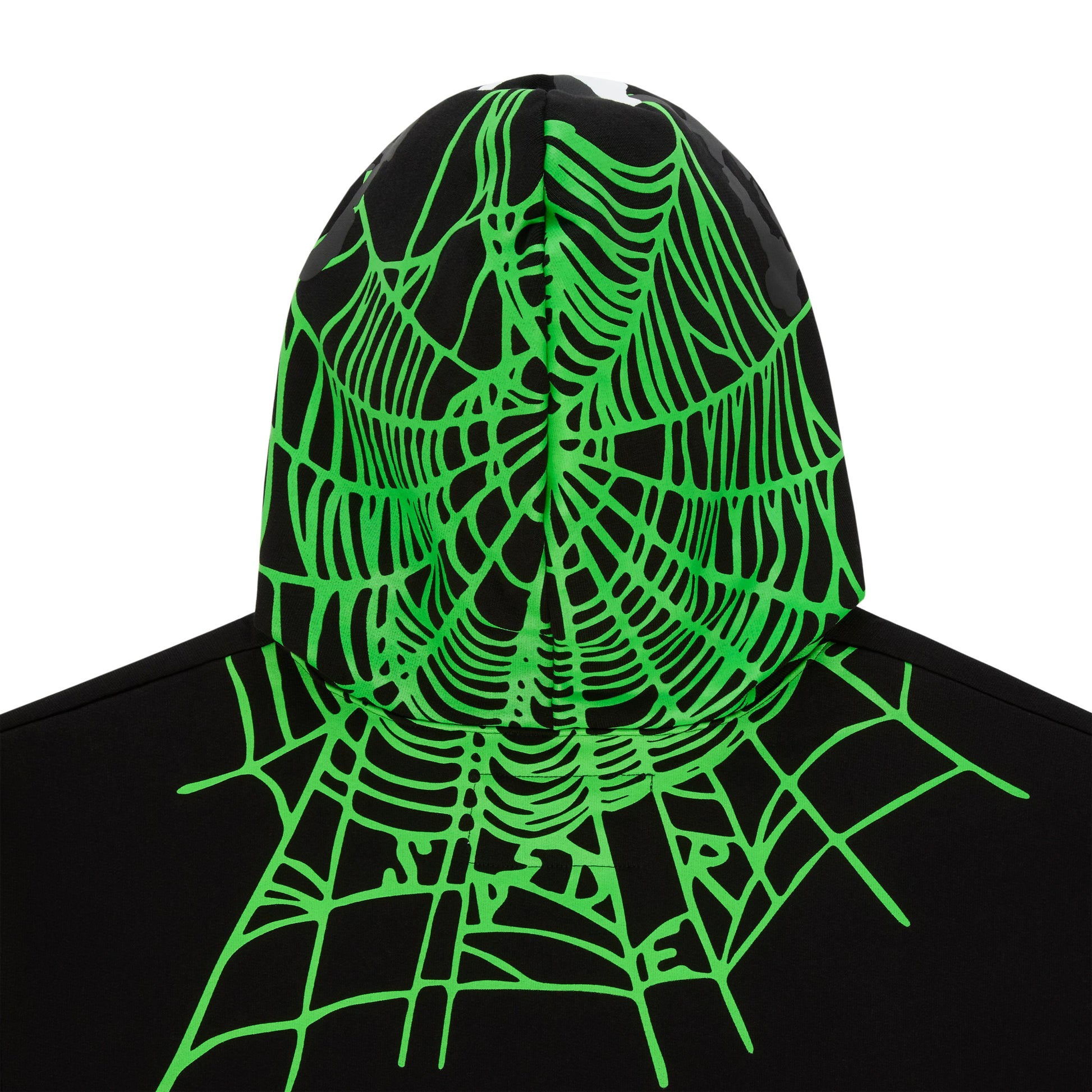 SP5DER Heavy Web Hoodie – Black - Detail View 2