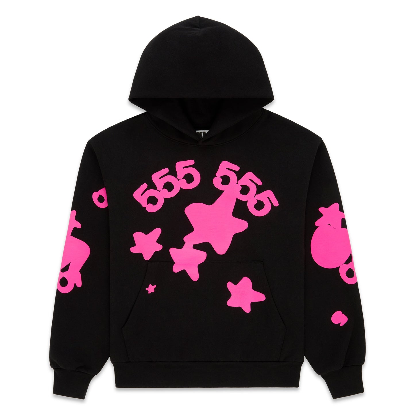 SP5DER Beluga Angel Number Hoodie – Black - Front View