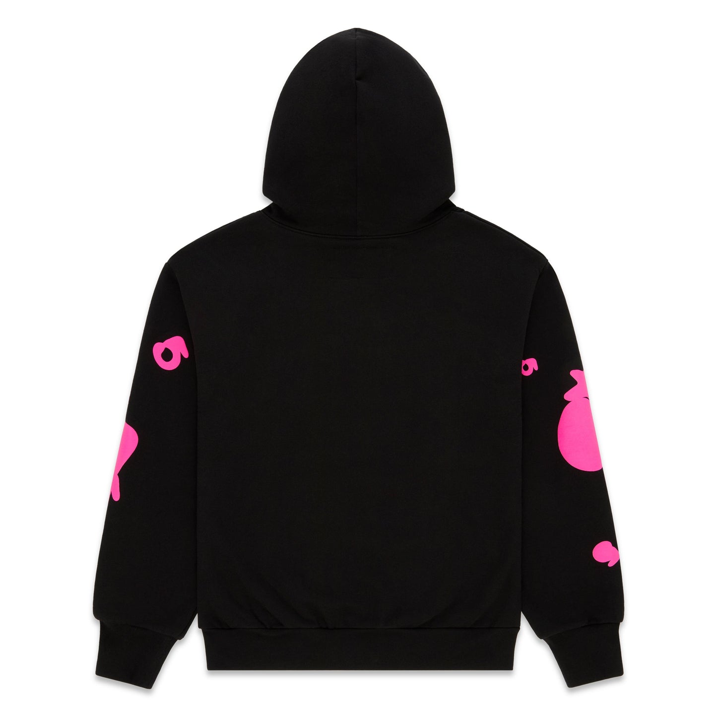 SP5DER Beluga Angel Number Hoodie – Black - Back View