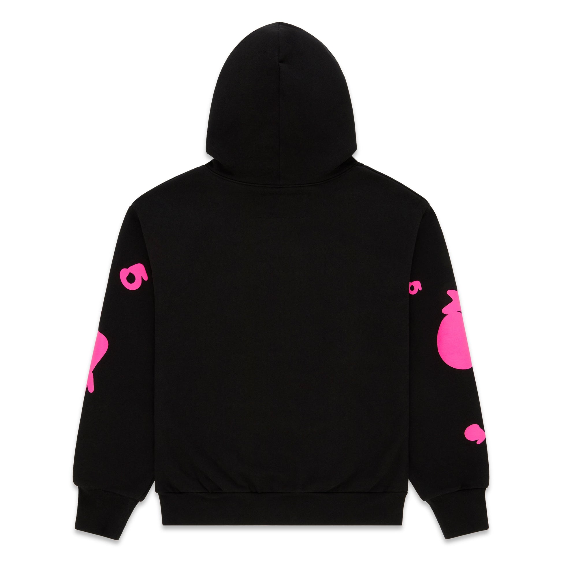 SP5DER Beluga Angel Number Hoodie – Black - Back View