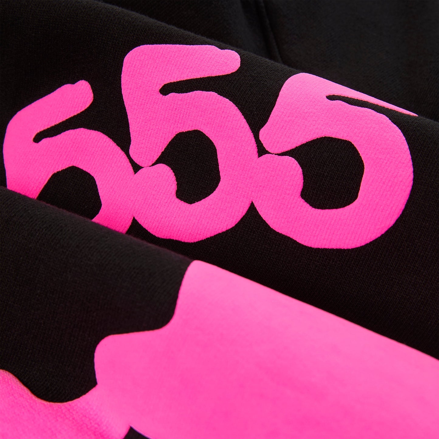 SP5DER Beluga Angel Number Hoodie – Black - Detail View 3