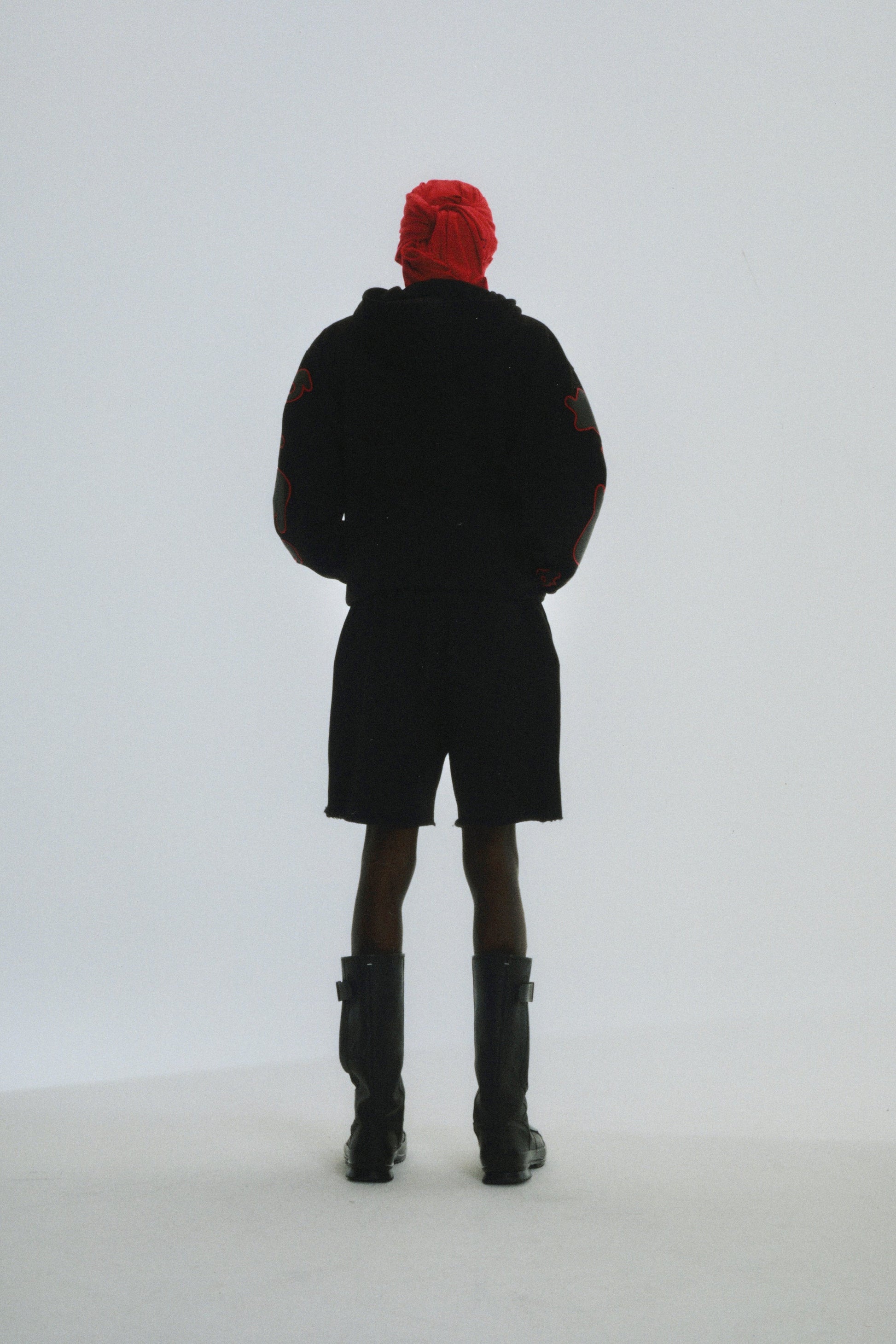 SP5DER Beluga Outline Hoodie – Black - Detail View 13