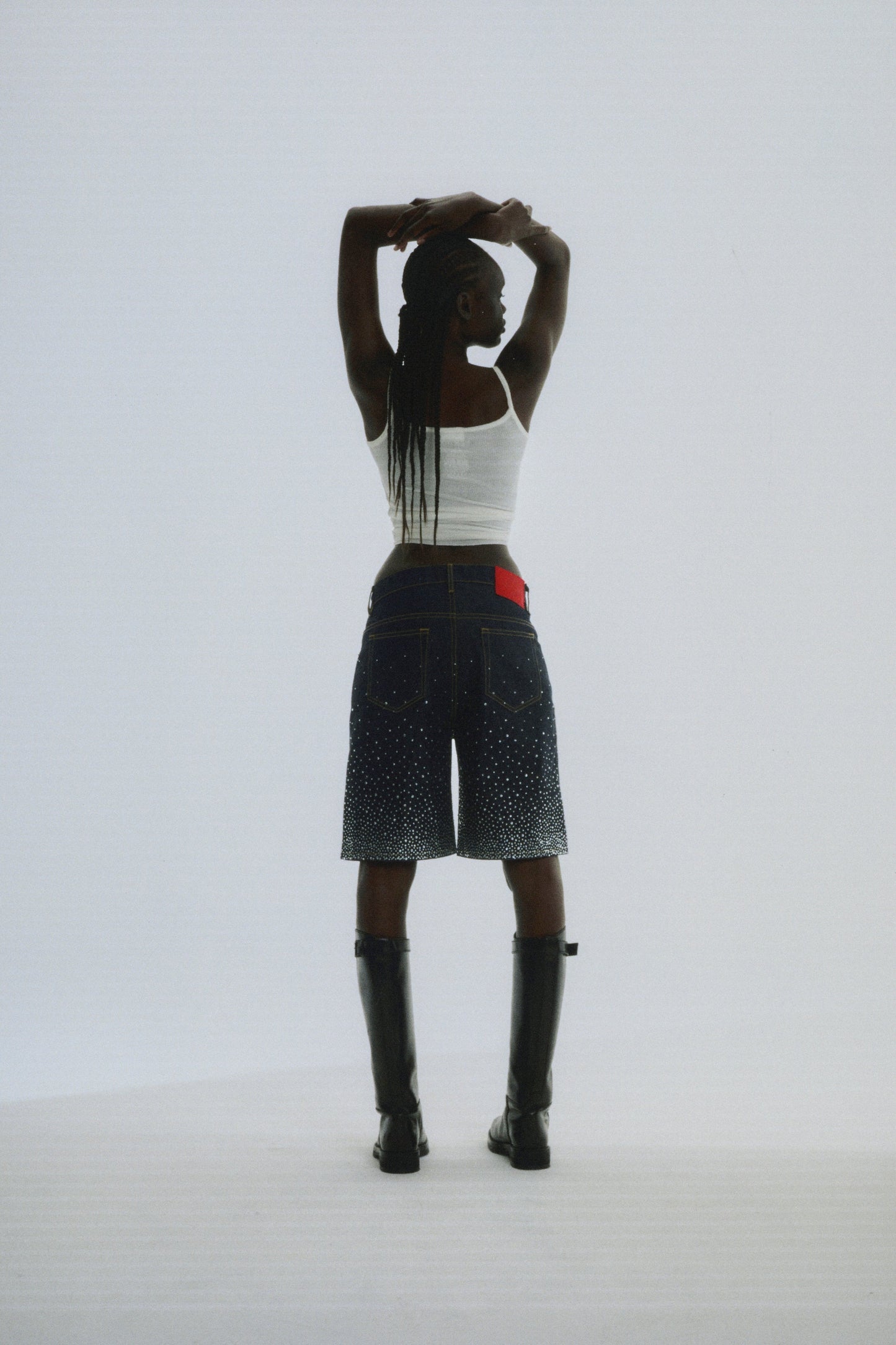 SP5DER Star Dust Denim Short in Indigo