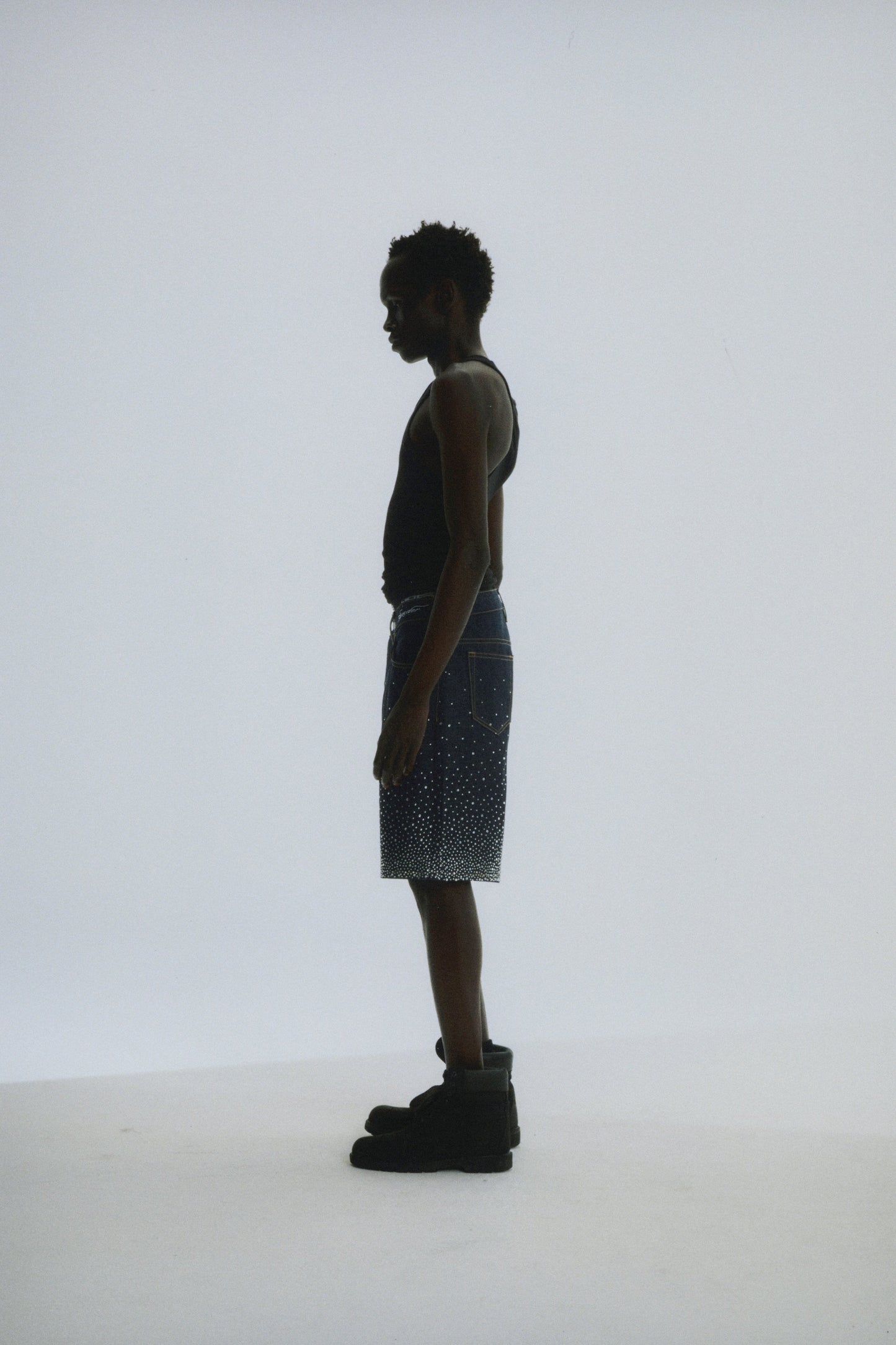 SP5DER Star Dust Denim Short in Indigo