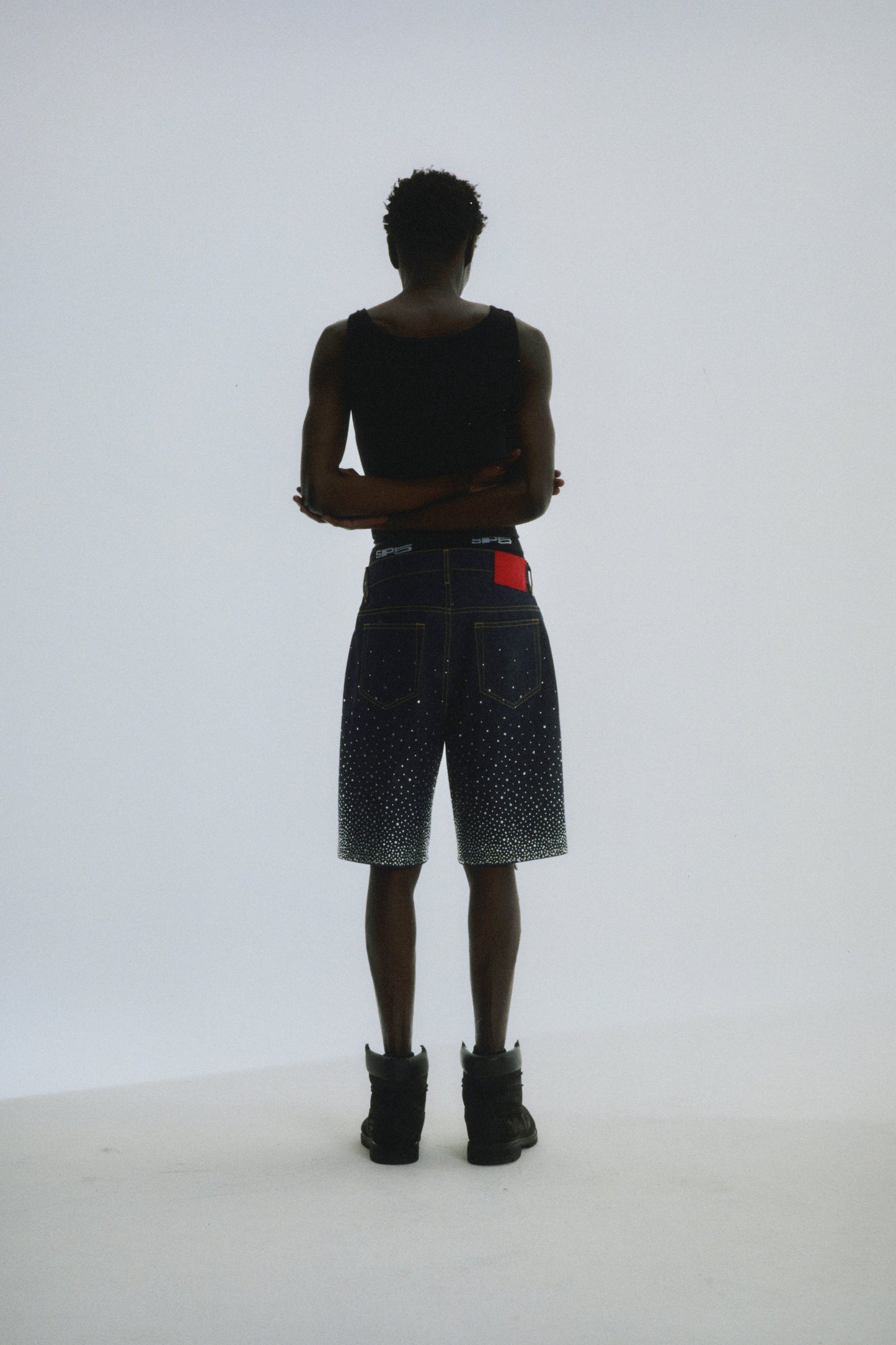 SP5DER Star Dust Denim Short in Indigo