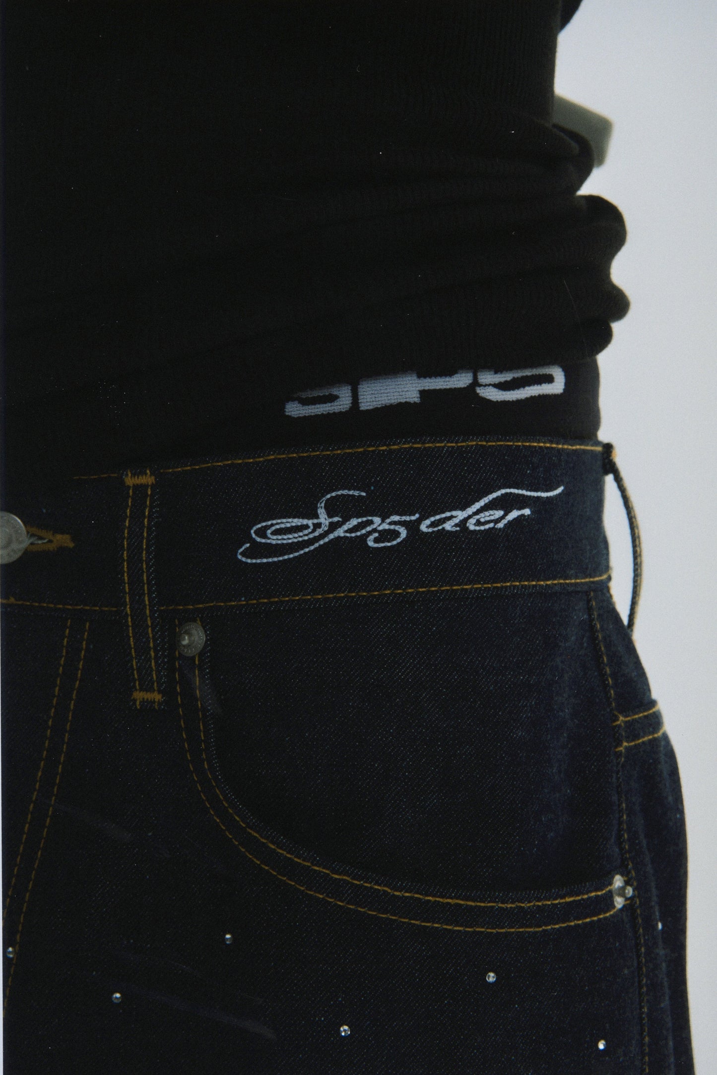SP5DER Star Dust Denim Short in Indigo