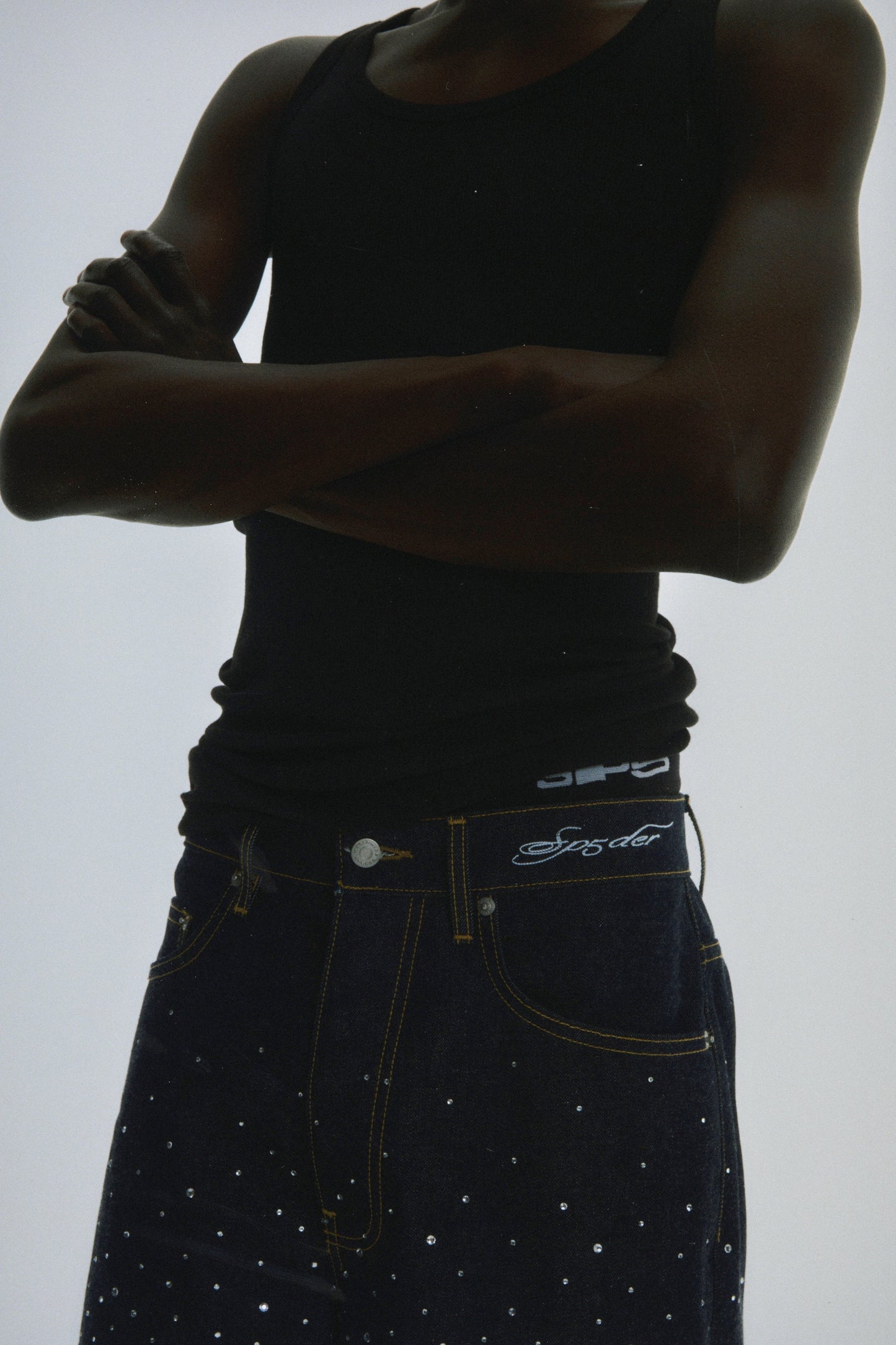 SP5DER Star Dust Denim Short in Indigo