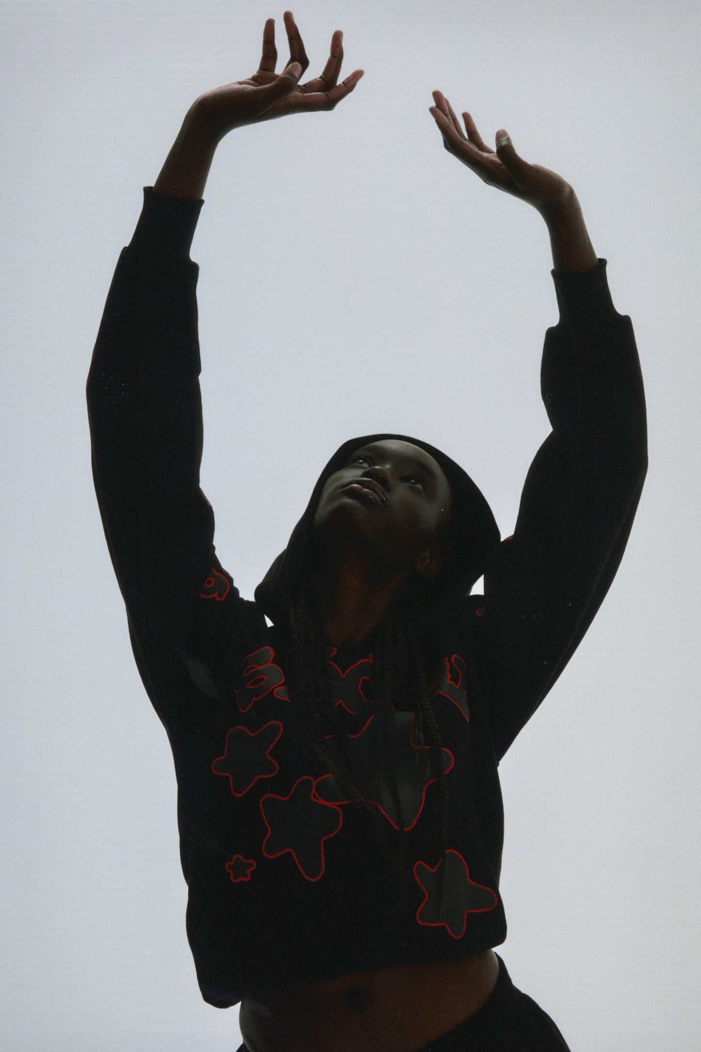 SP5DER Beluga Outline Hoodie – Black - Detail View 19