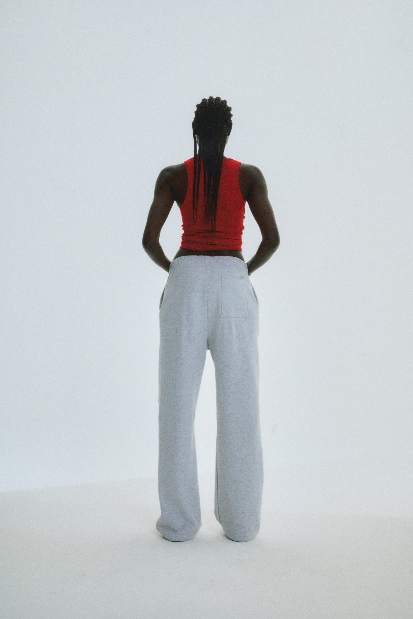 SP5DER Atlanta Wide Leg Sweatpant in Heather Grey