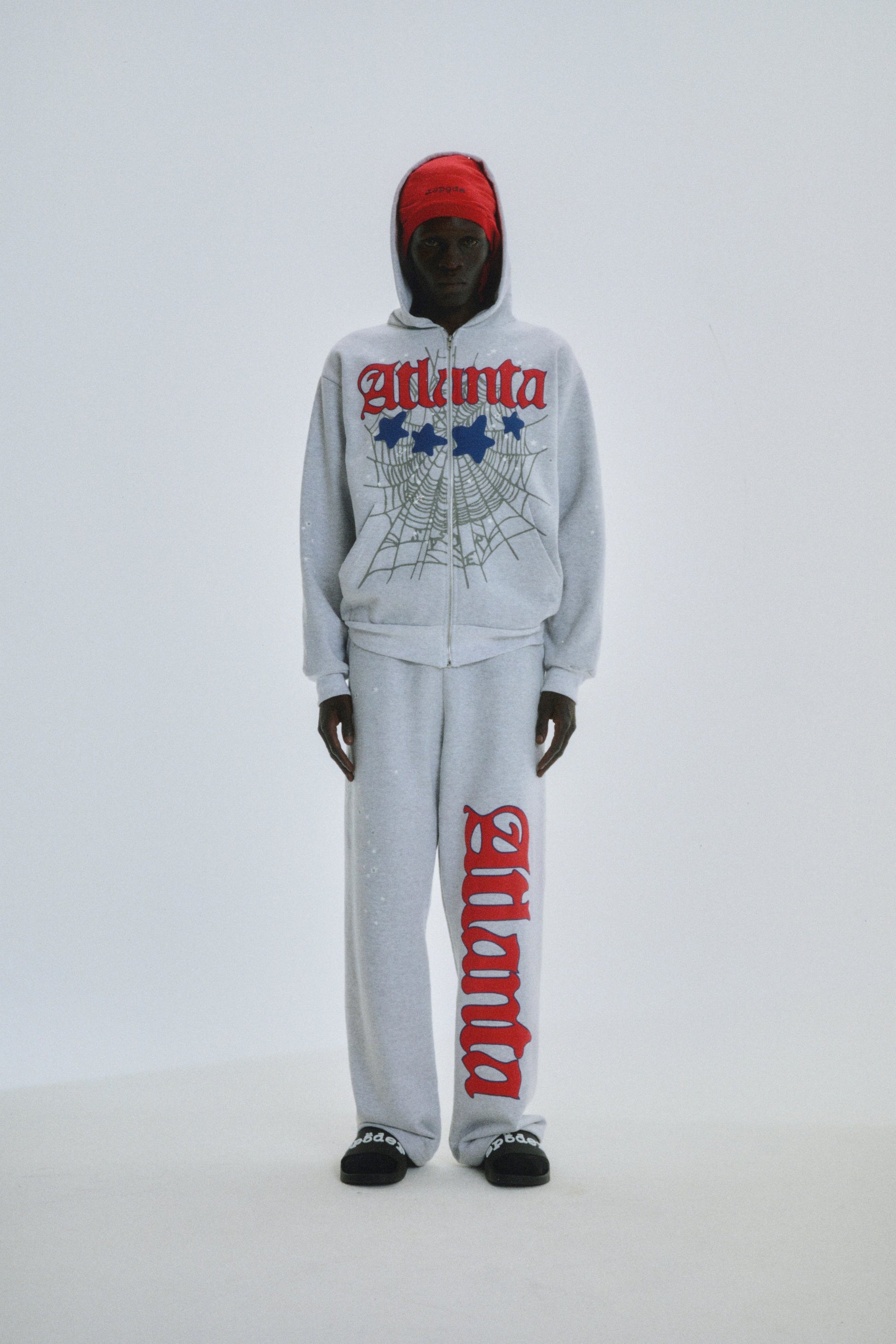 SP5DER Atlanta Full-Zip Hoodie – Grey - Detail View 6