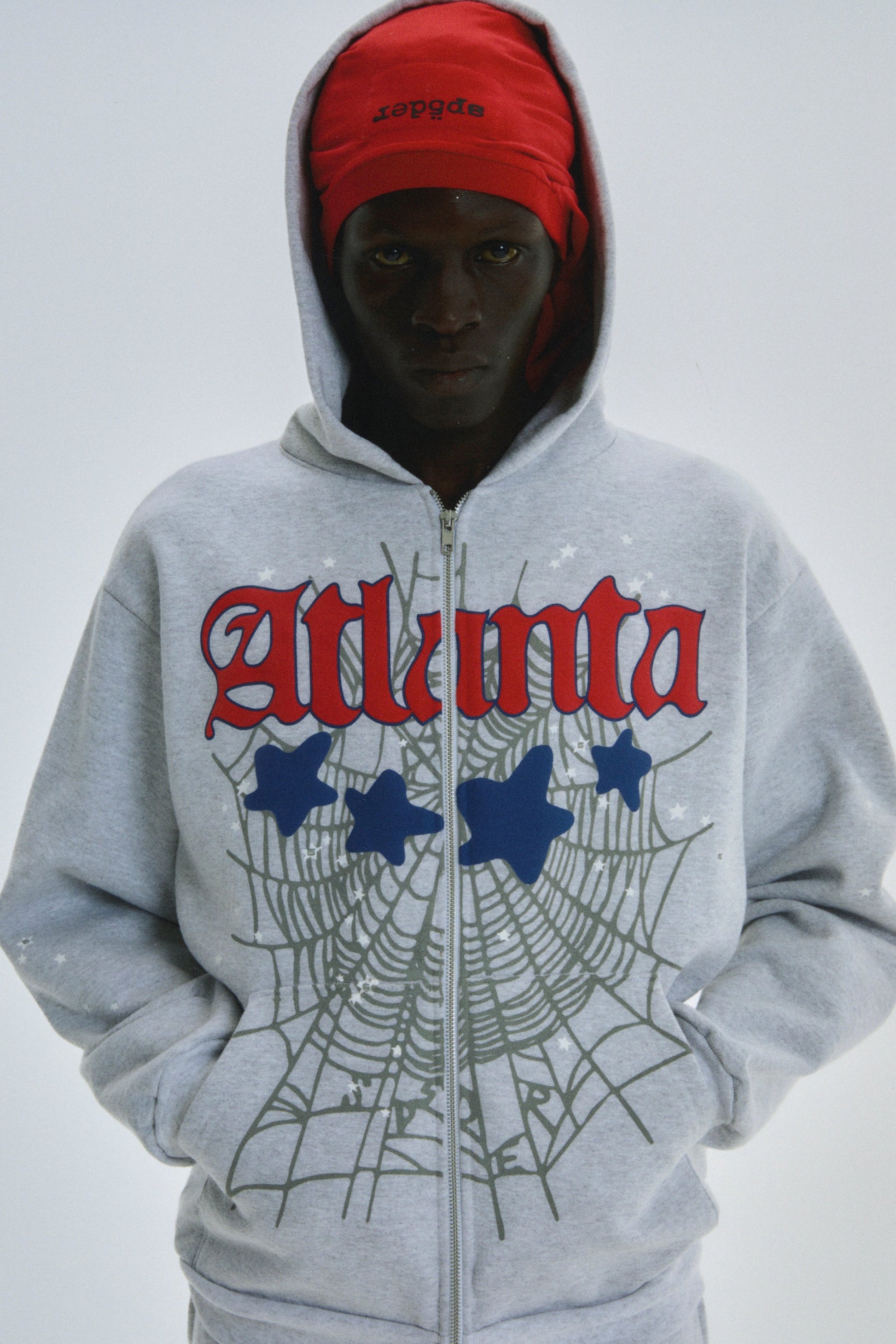 SP5DER Atlanta Full-Zip Hoodie – Grey - Detail View 12