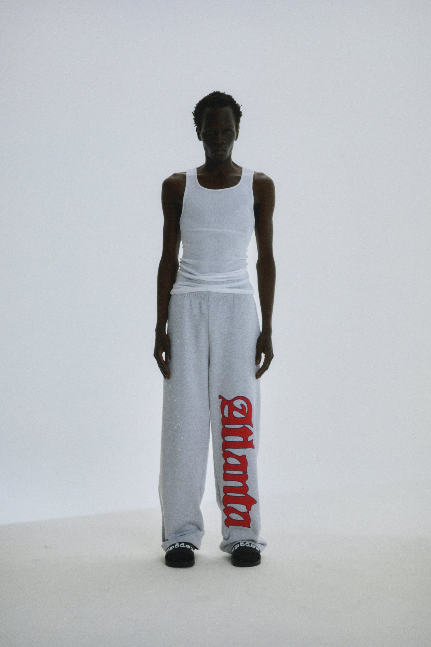 SP5DER Atlanta Wide Leg Sweatpant in Heather Grey