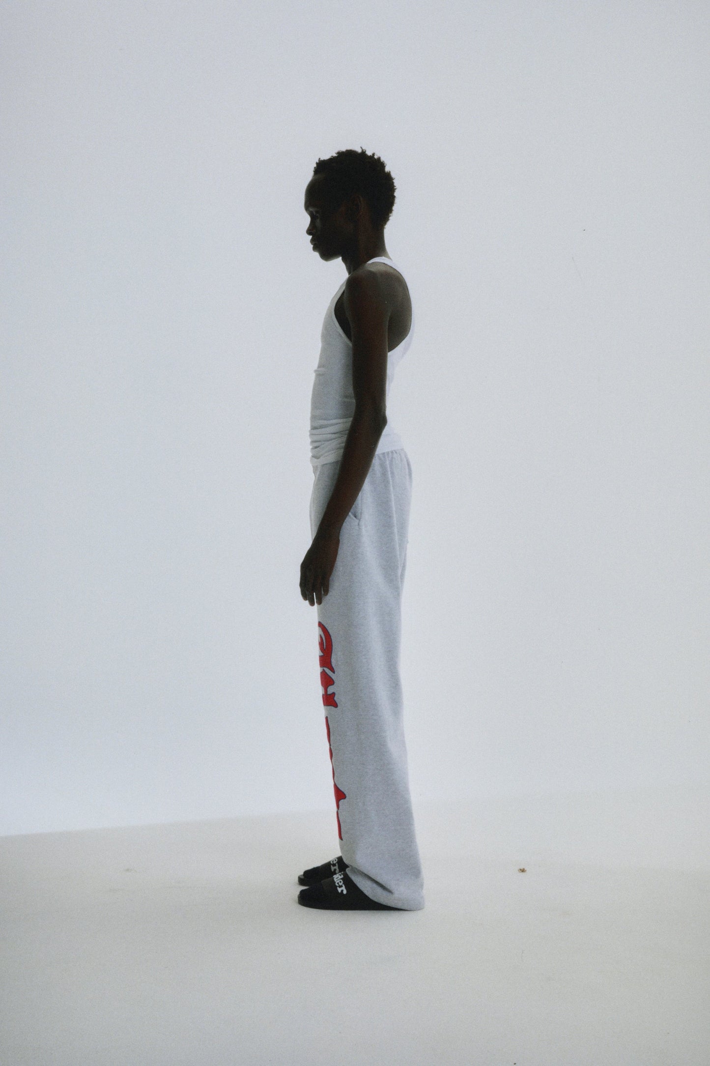 SP5DER Atlanta Wide Leg Sweatpant in Heather Grey