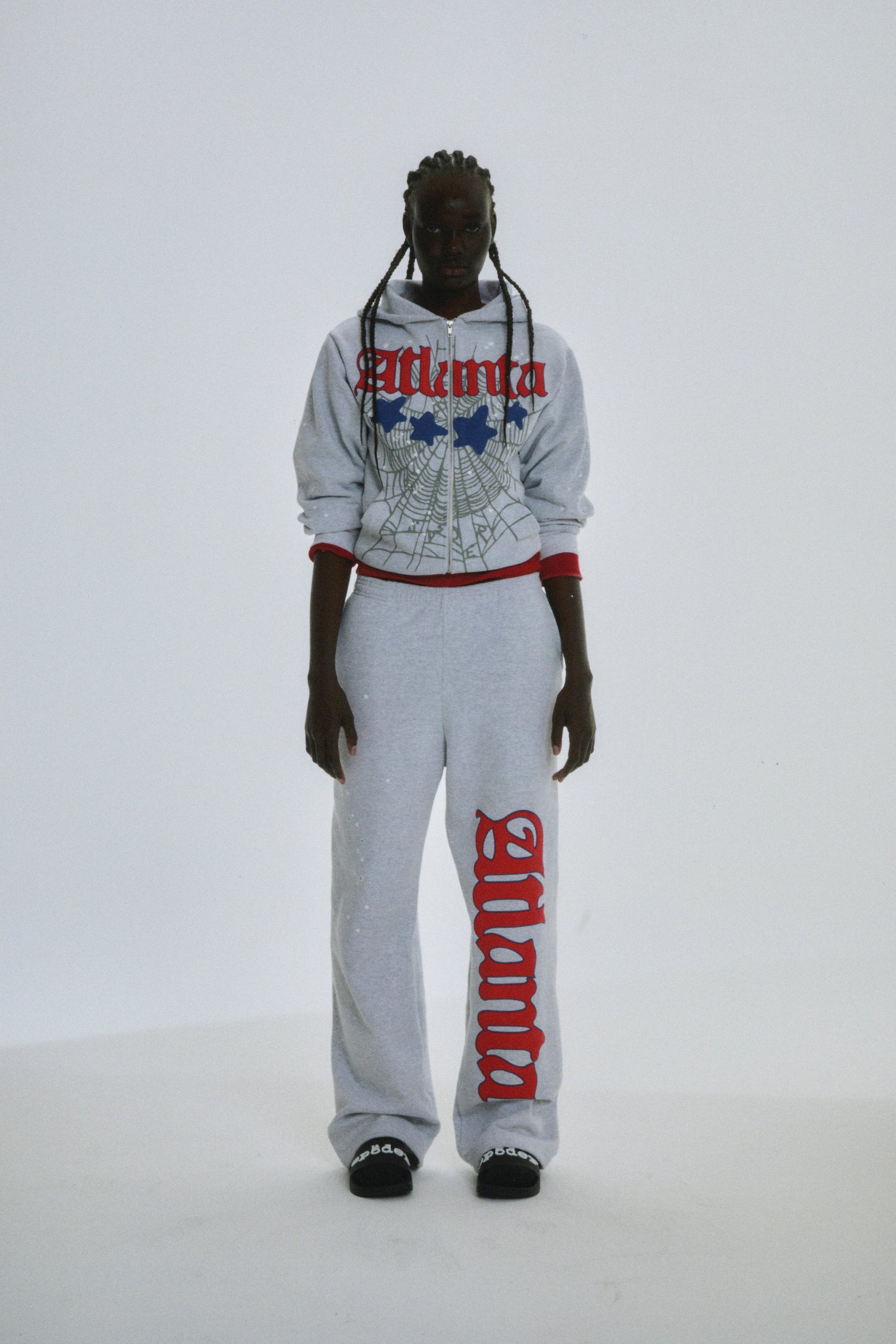 SP5DER Atlanta Full-Zip Hoodie – Grey - Detail View 7