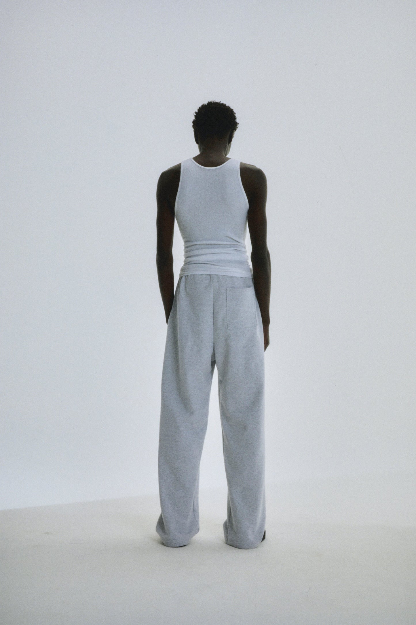 SP5DER Atlanta Wide Leg Sweatpant in Heather Grey