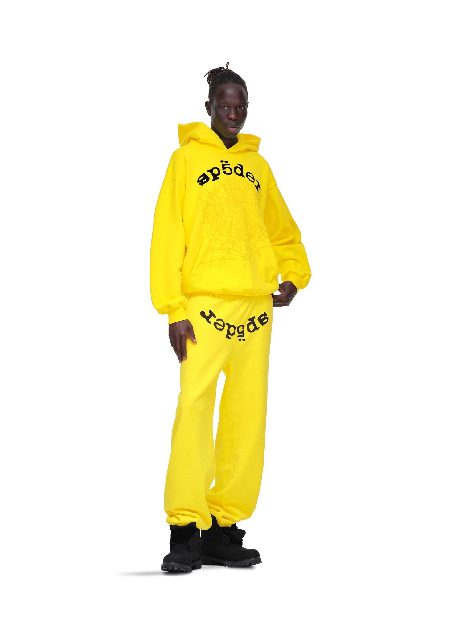 SP5DER Legacy Hoodie – Yellow - Detail View 10