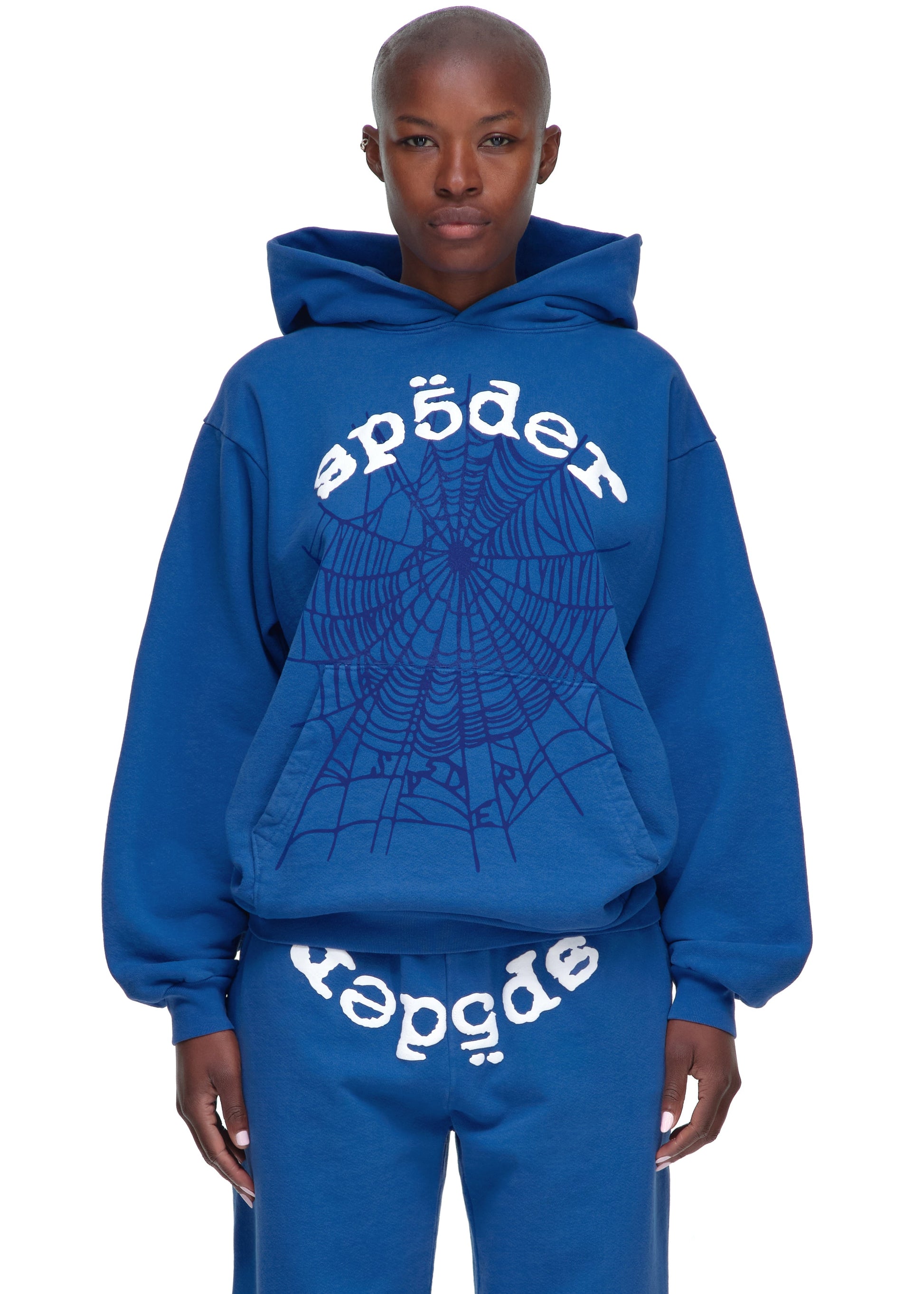 SP5DER Legacy Hoodie – Blue - Detail View 3